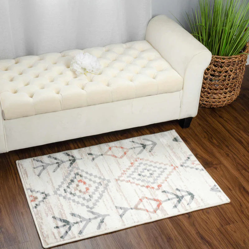 Gared Traditional Southwestern Tribal Area Rug - Bone