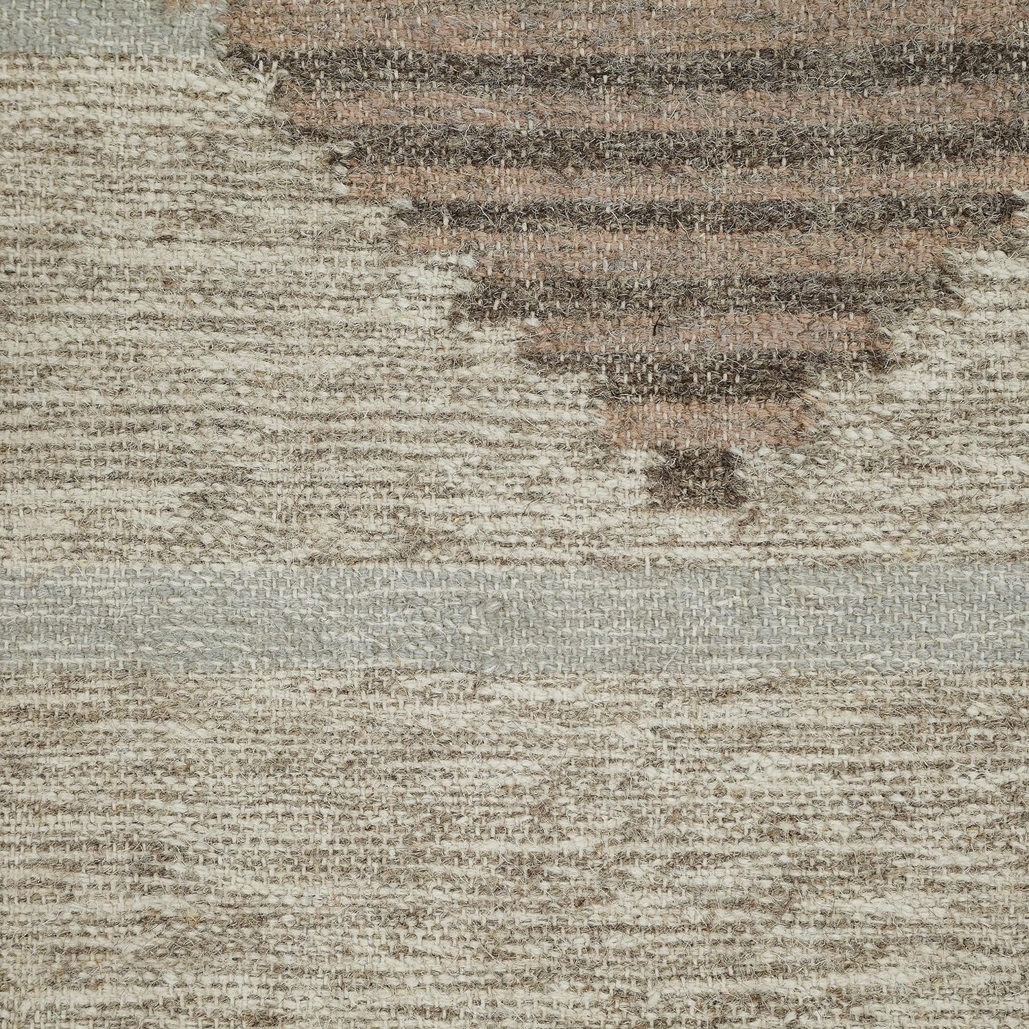 Sayah Eco-Friendly Geometric Handwoven Wool and Cotton Indoor Area Rug - Gray