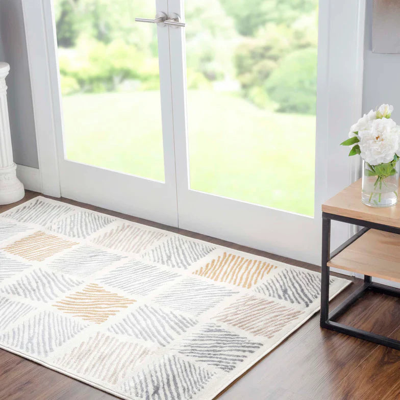 Lysandra Modern Geometric Indoor Area Rug - Gray