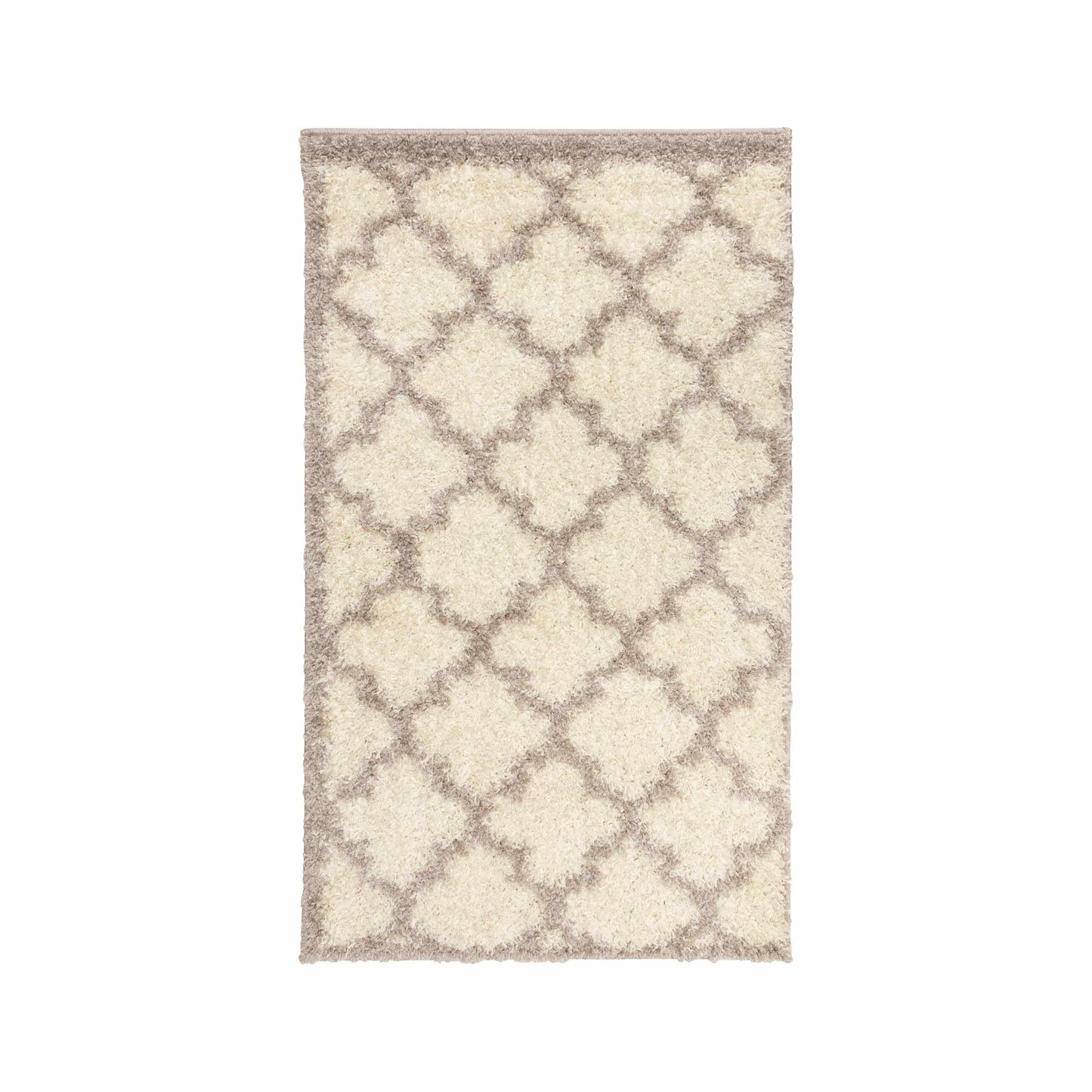 Superior Bengali Modern Geometric Lattice Trellis Indoor Shag Area Rug - Grey
