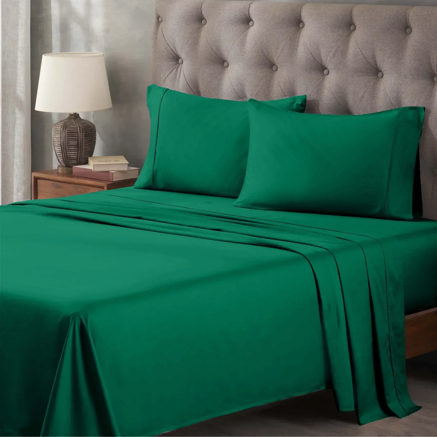 Egyptian Cotton 400 Thread Count Solid Deep Pocket Bed Sheet Set
