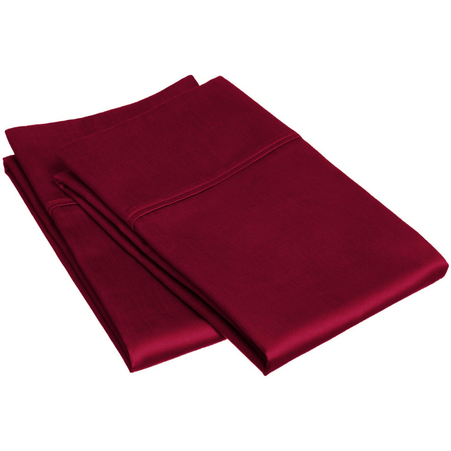 Wrinkle Resistant Egyptian Cotton 2-Piece Pillowcase Set - Burgundy