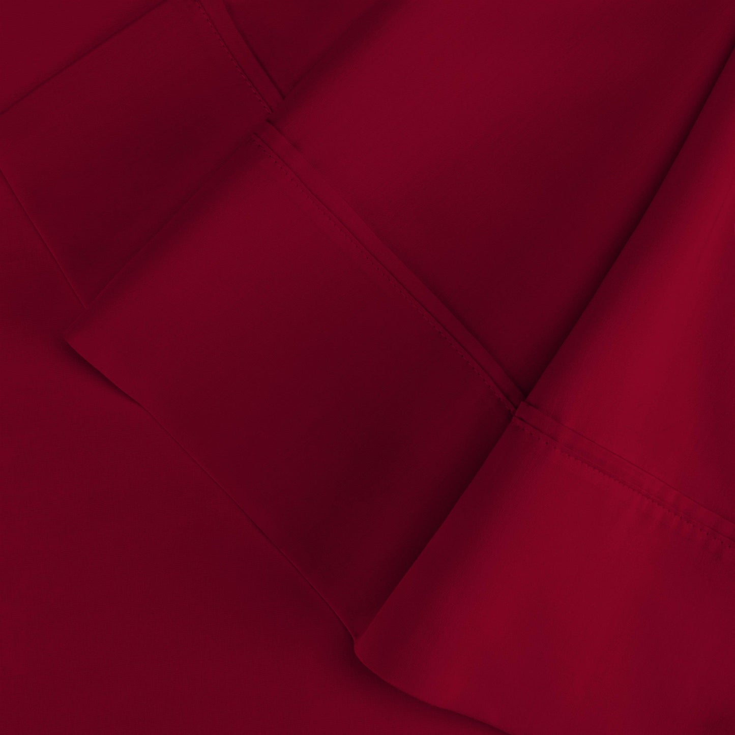 Wrinkle Resistant Egyptian Cotton 2-Piece Pillowcase Set - Burgundy