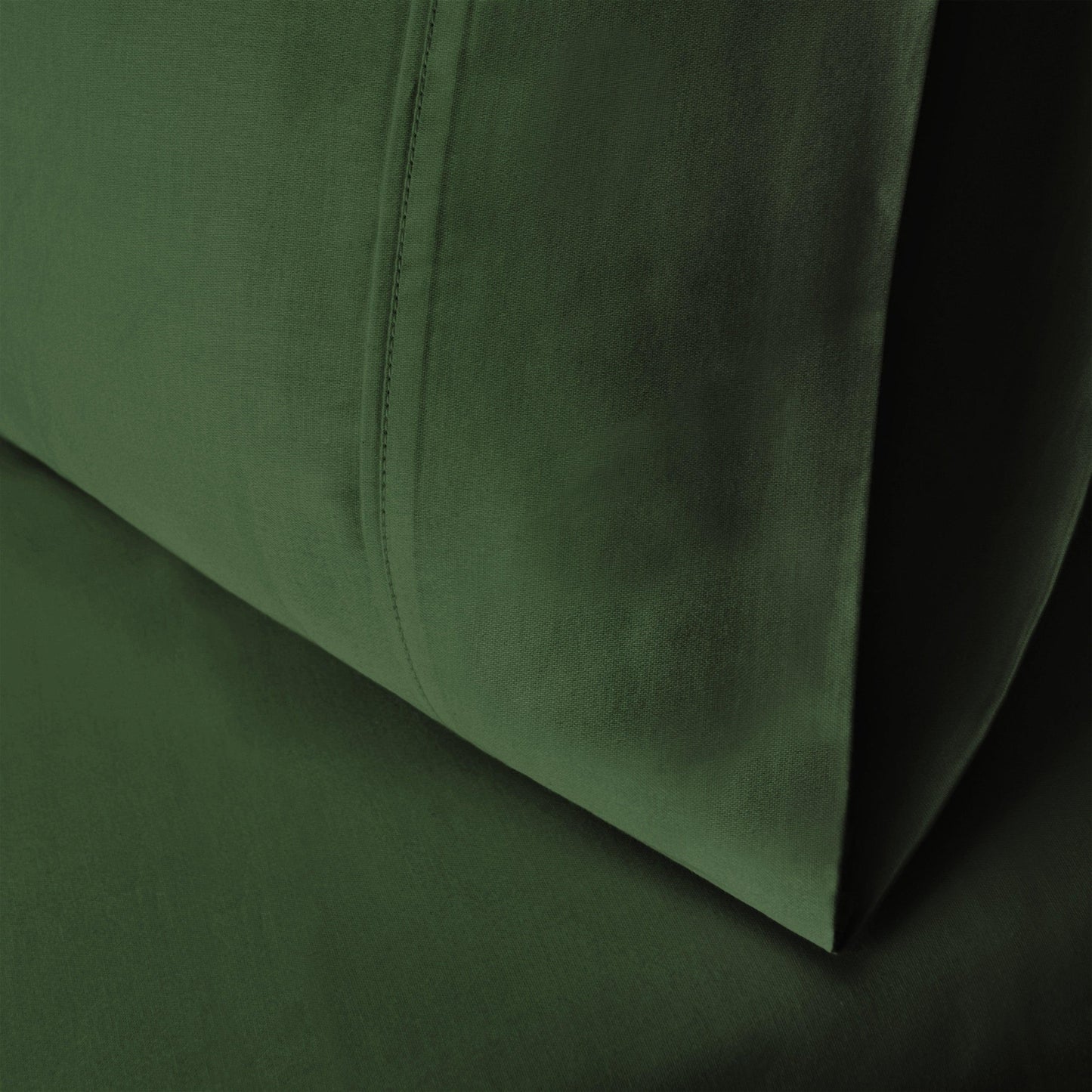 Wrinkle Resistant Egyptian Cotton 2-Piece Pillowcase Set - Hunter Green