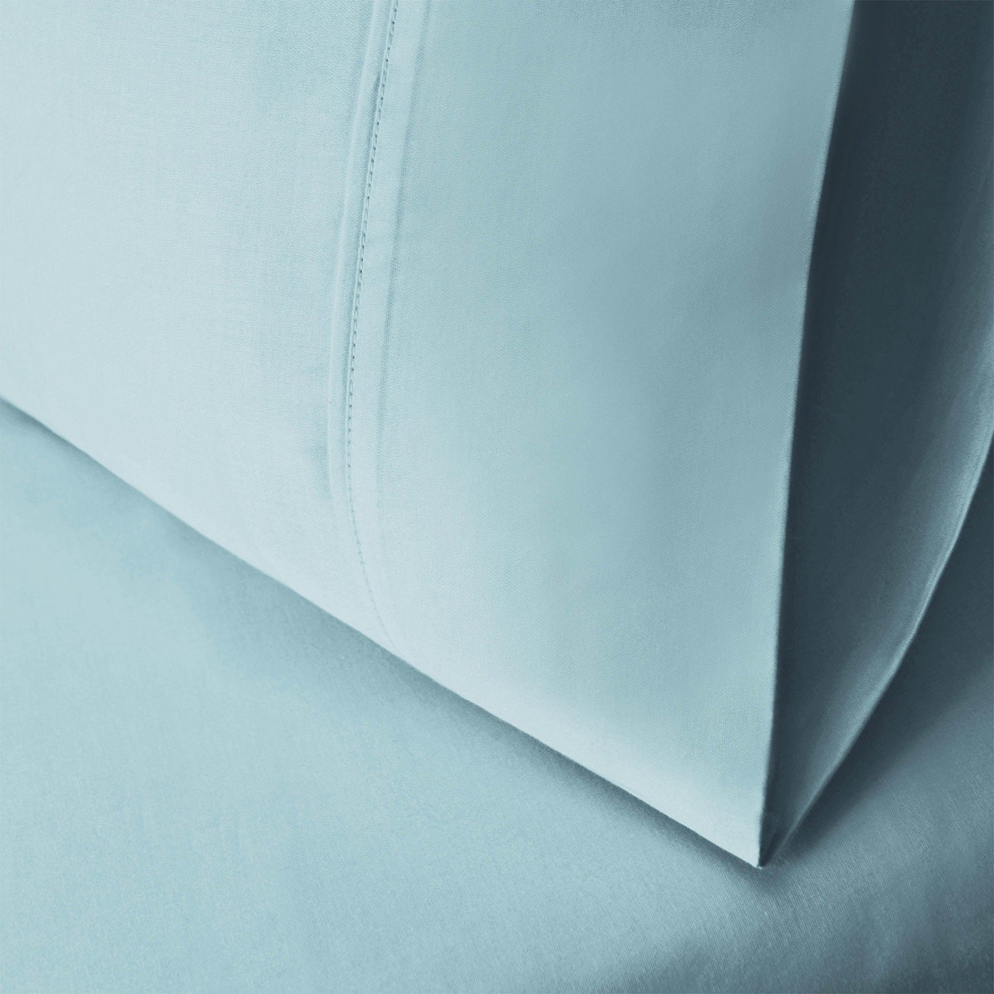 Wrinkle Resistant Egyptian Cotton 2-Piece Pillowcase Set - Light Blue