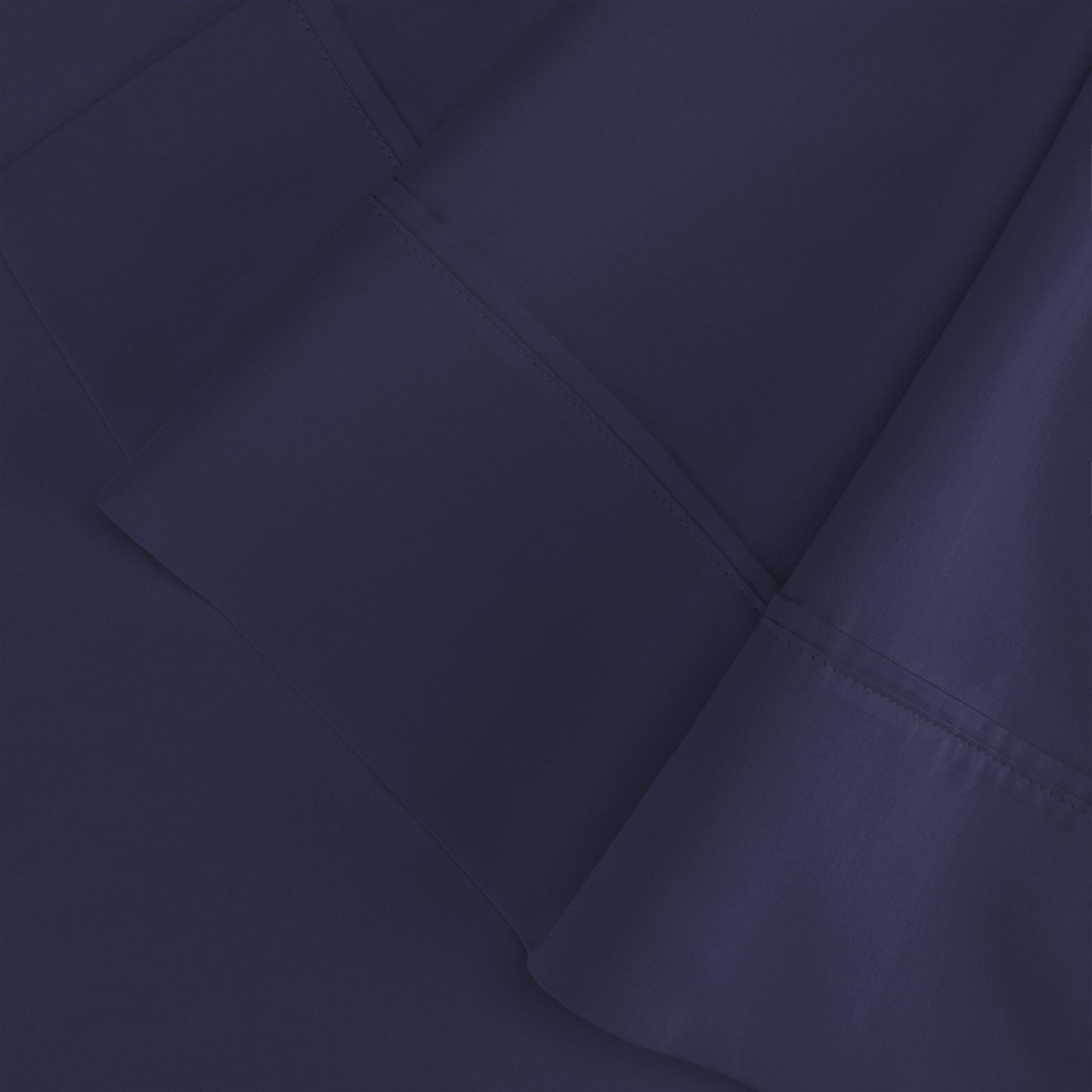 Wrinkle Resistant Egyptian Cotton 2-Piece Pillowcase Set - Navy Blue