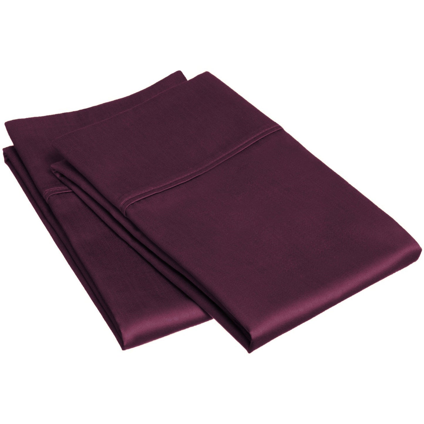 Wrinkle Resistant Egyptian Cotton 2-Piece Pillowcase Set - Plum