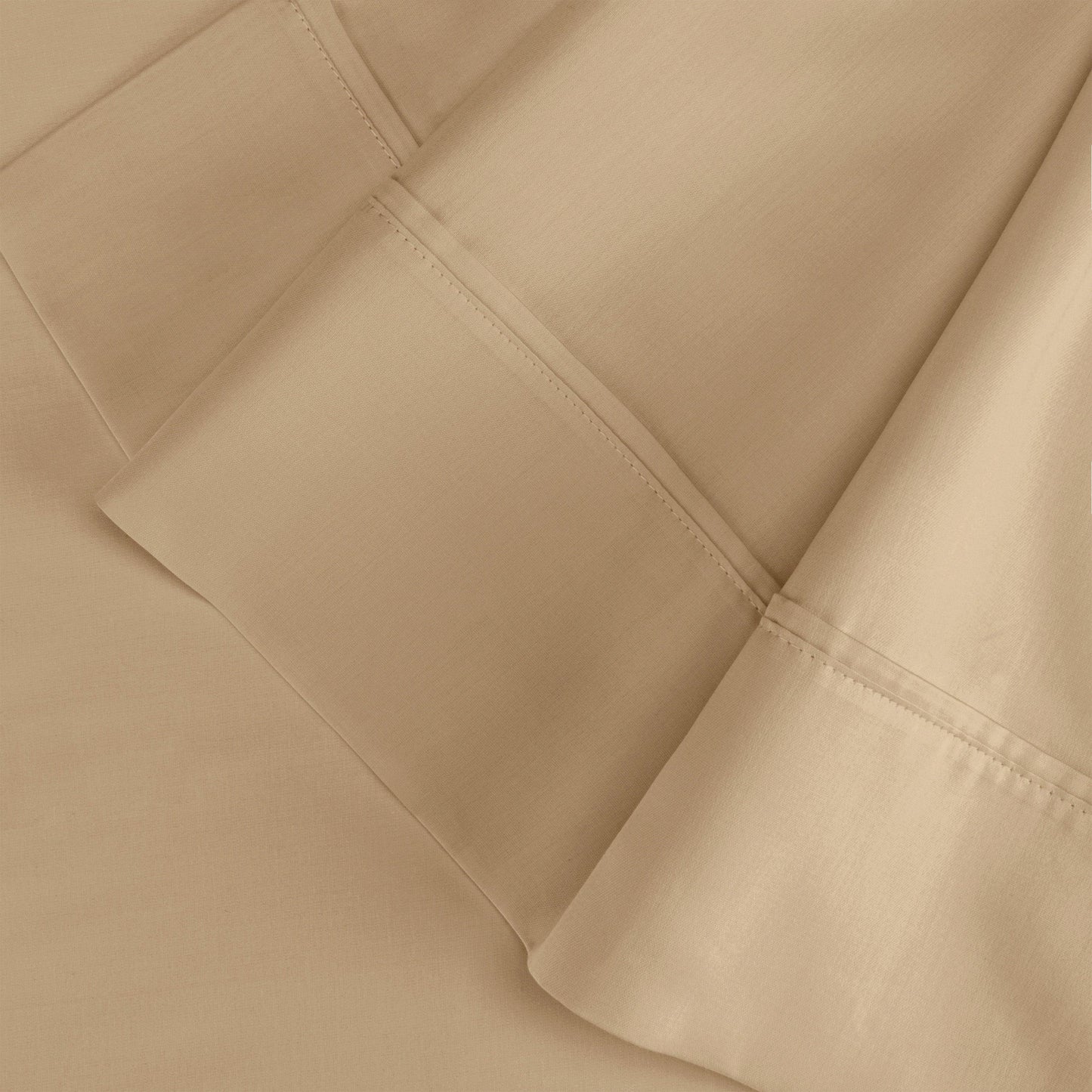 Wrinkle Resistant Egyptian Cotton 2-Piece Pillowcase Set - Tan