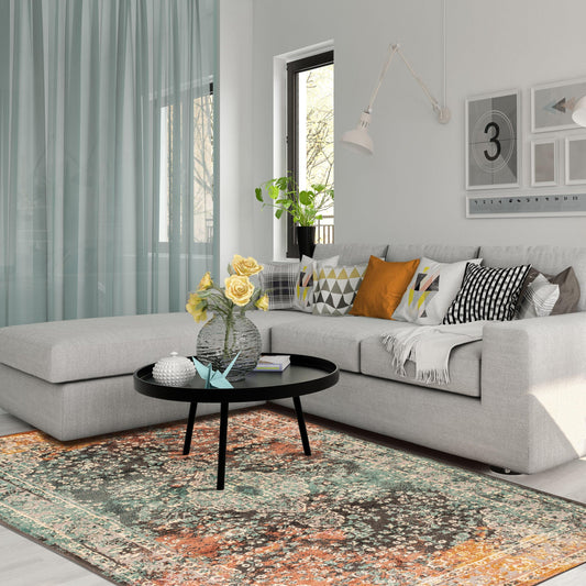 Superior Nova Distressed Center Medallion Artistic Area Rug