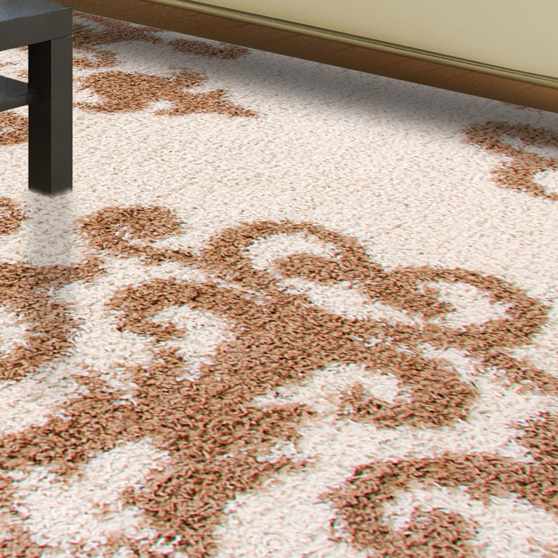 Superior Victorian Glam Floral Medallion Indoor Shag Area Rug - White Gold