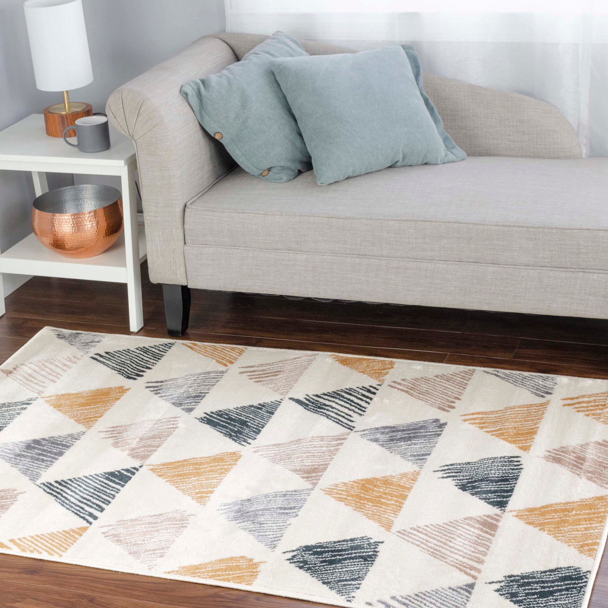 Adrija Modern Geometric Indoor Area Rug Or Runner Rug Or Door Mat