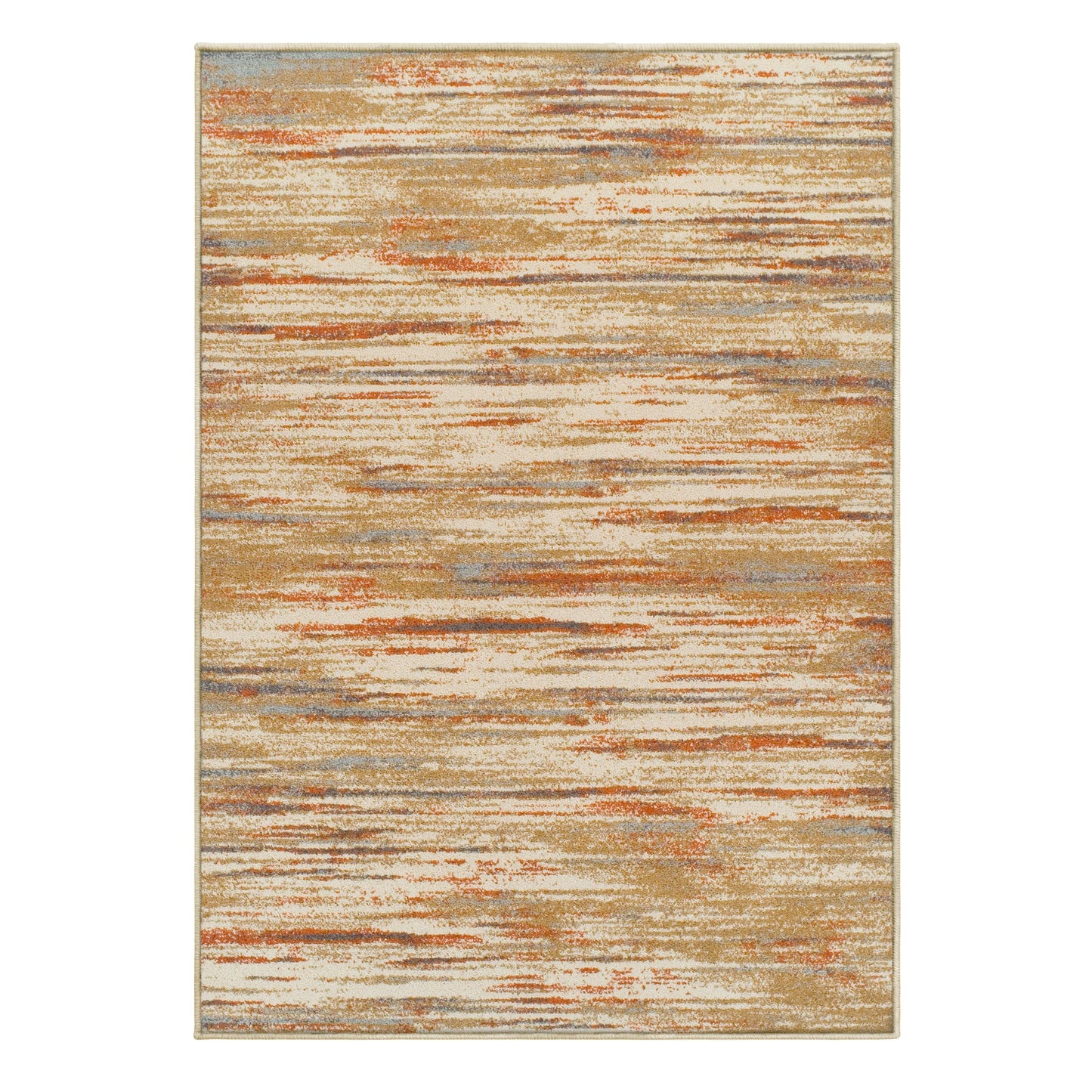 Superior Ashford Modern Abstract Stripe Indoor Area Rug - Rust