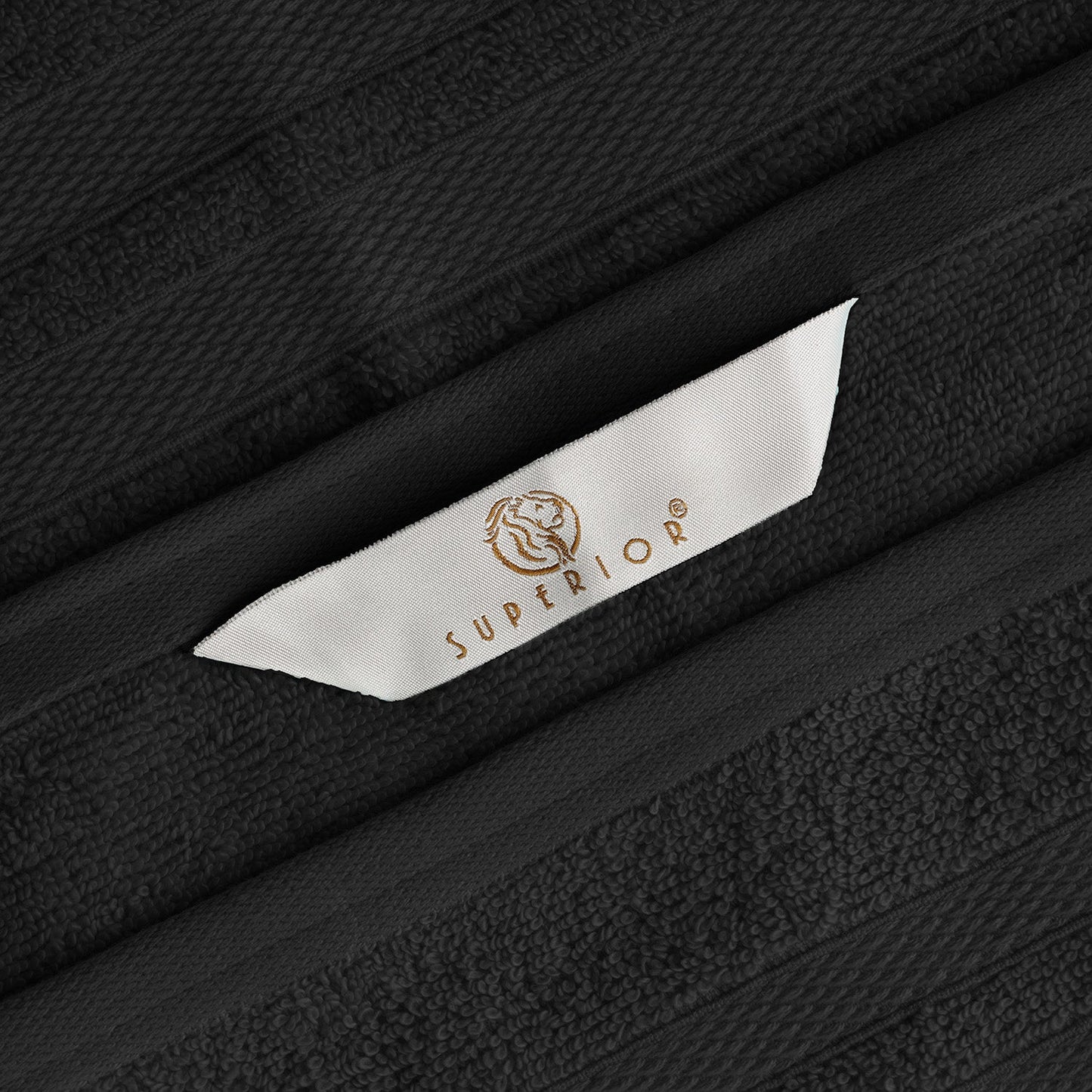 Superior Ultra Soft Cotton Absorbent Solid Bath Sheet (Set of 2) - Black