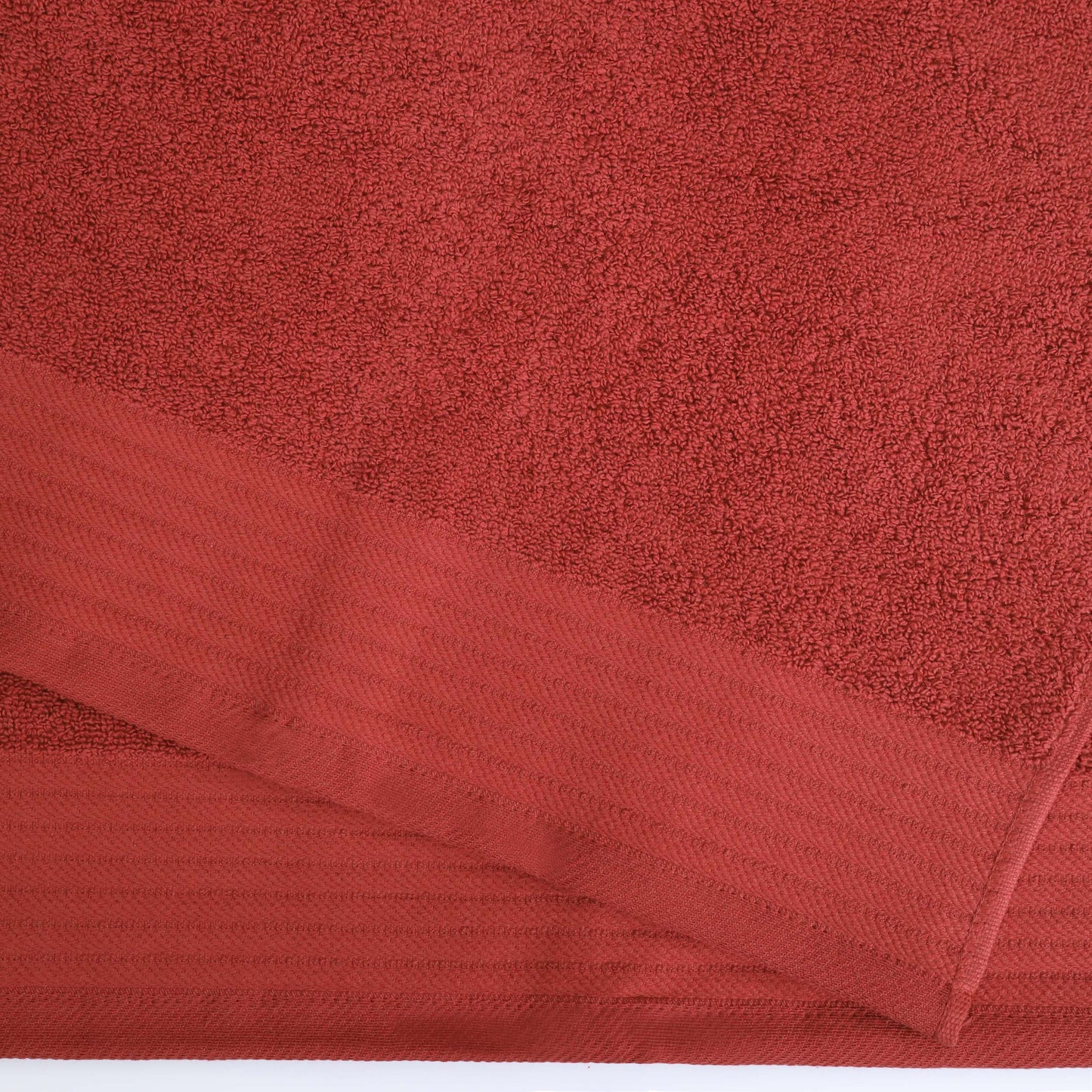 Premium Turkish Cotton Jacquard Herringbone and Solid 6-Piece Hand Towel Set - Maroon