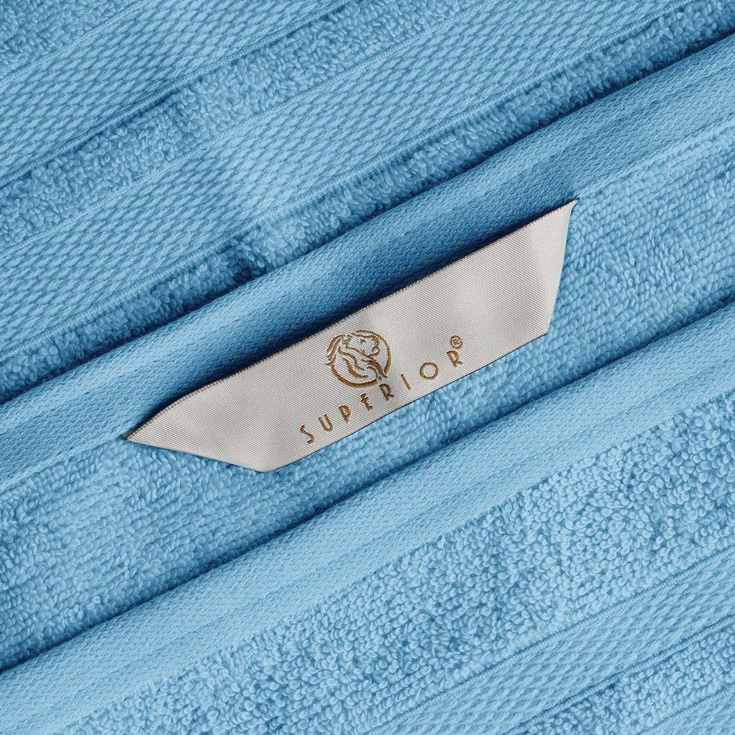 Superior Ultra Soft Cotton Absorbent Solid Bath Sheet (Set of 2) - Denim Blue'