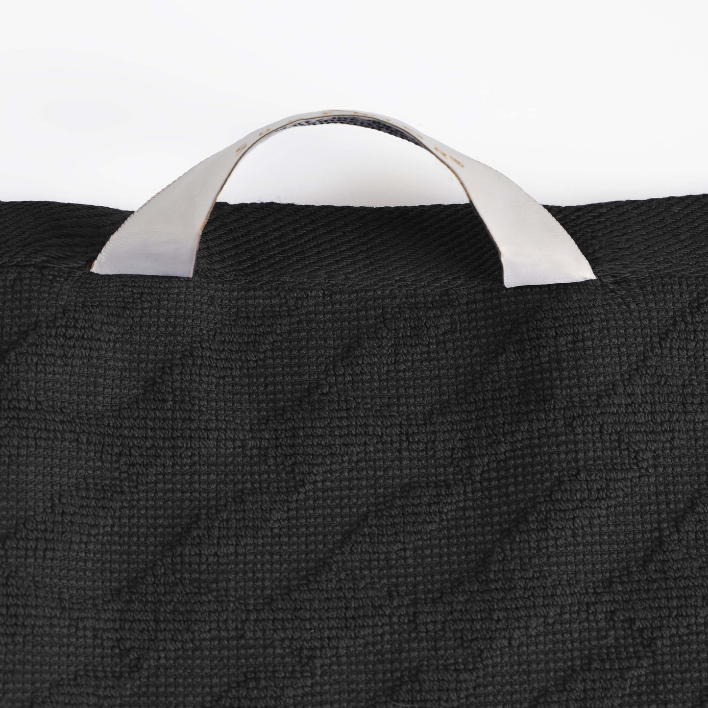 Premium Turkish Cotton Jacquard Herringbone and Solid 8-Piece Towel Set - Black