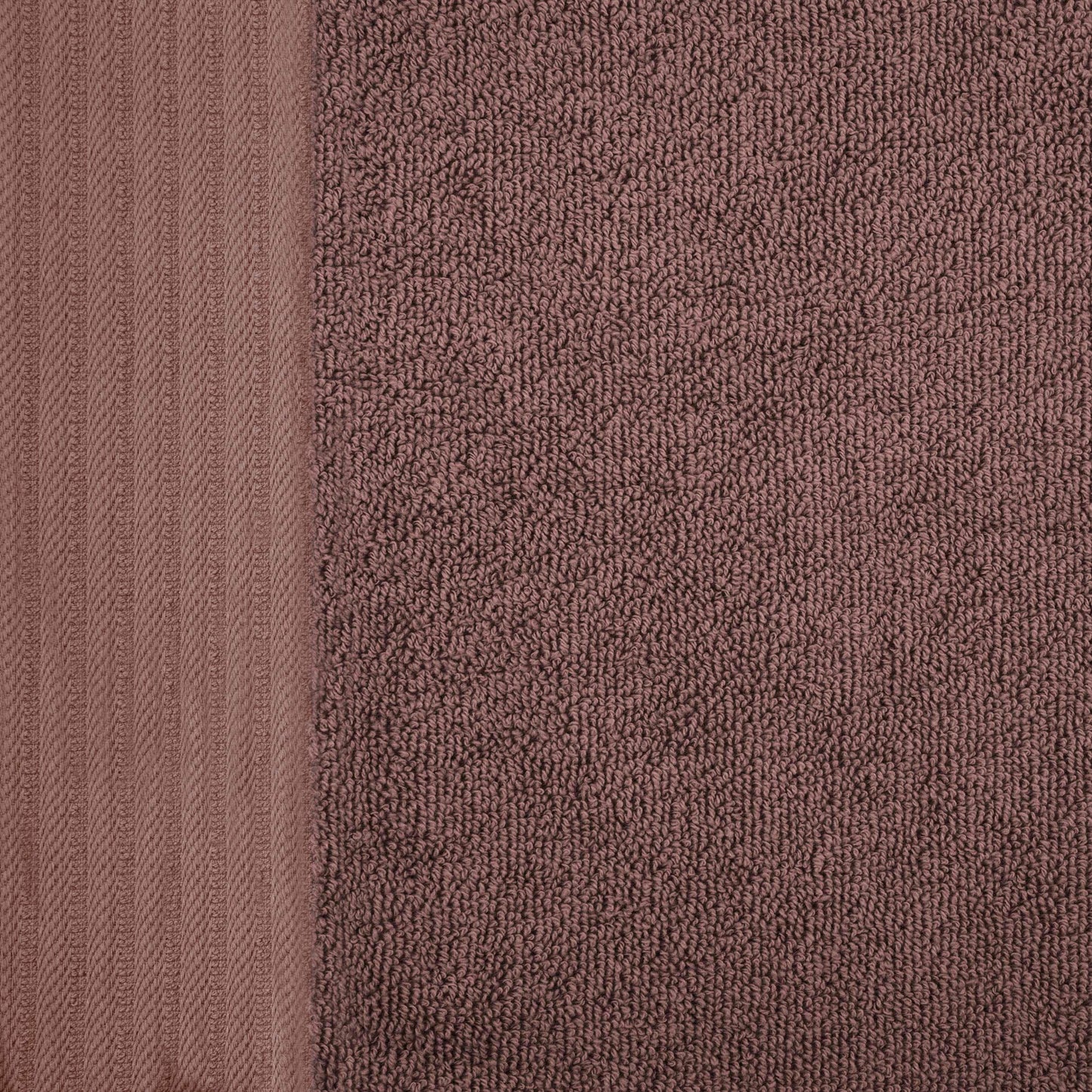 Premium Turkish Cotton Herringbone Solid Assorted 6-Piece Towel Set - Chocolate