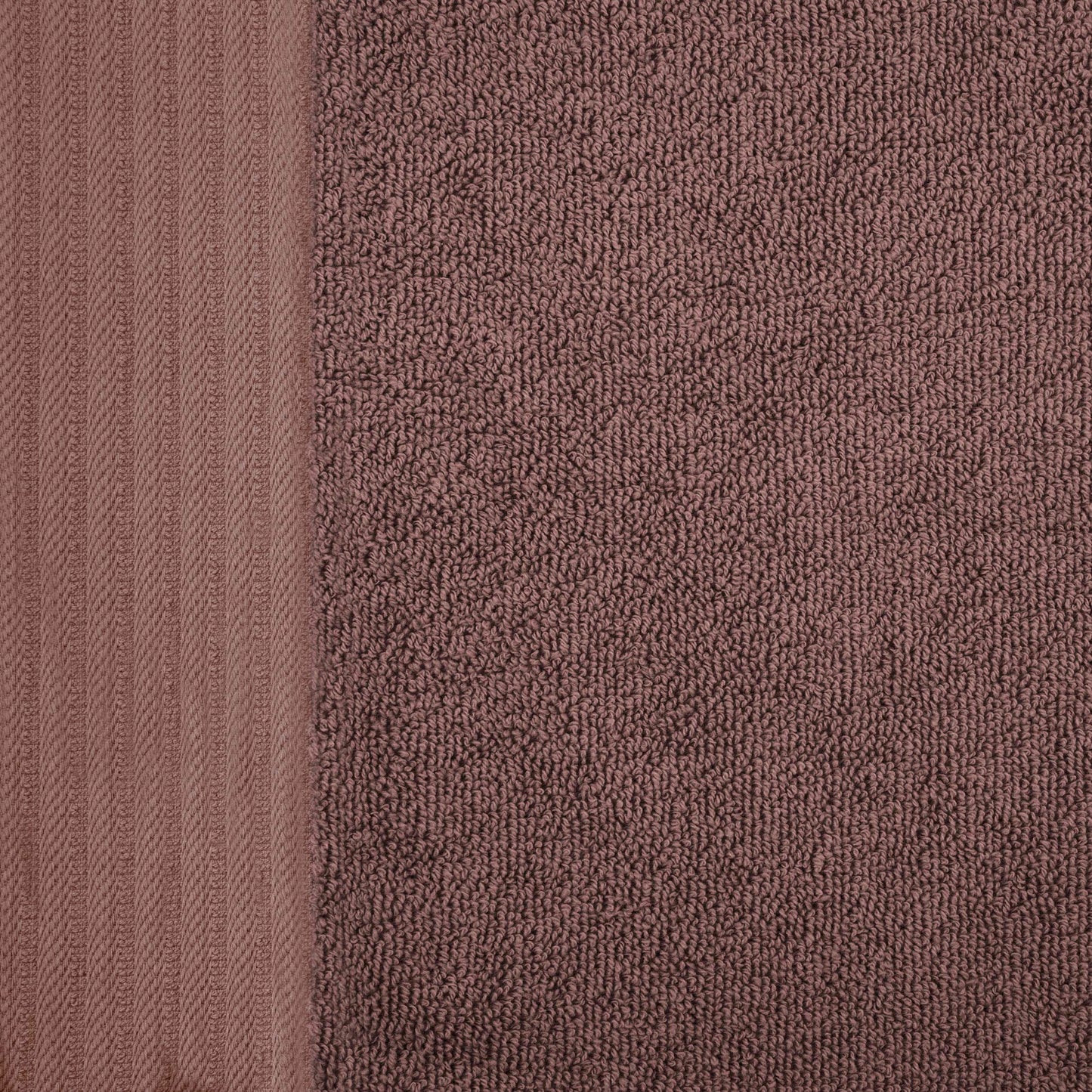 Premium Turkish Cotton Jacquard Herringbone and Solid 8-Piece Towel Set - Chocolate