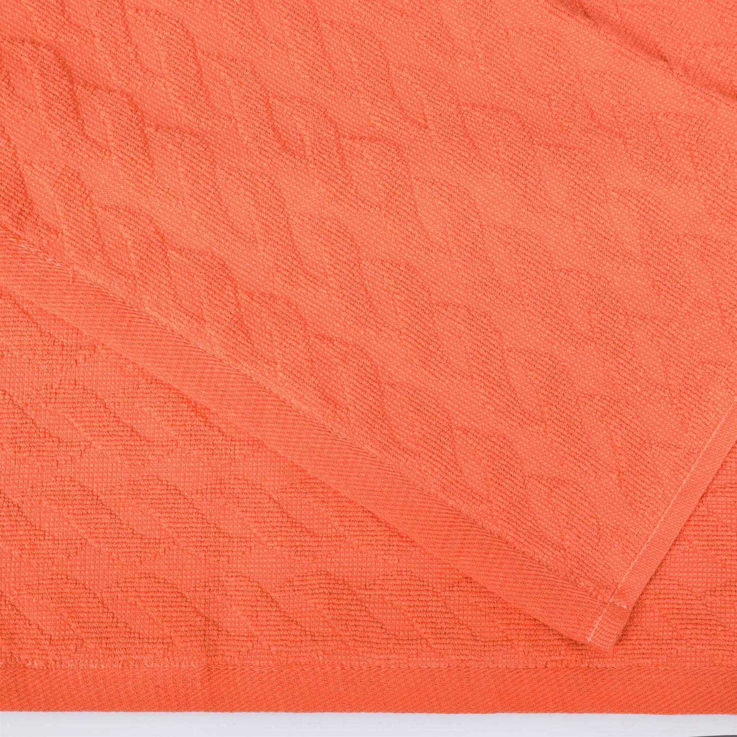 Premium Turkish Cotton Jacquard Herringbone and Solid 8-Piece Towel Set - Emberglow
