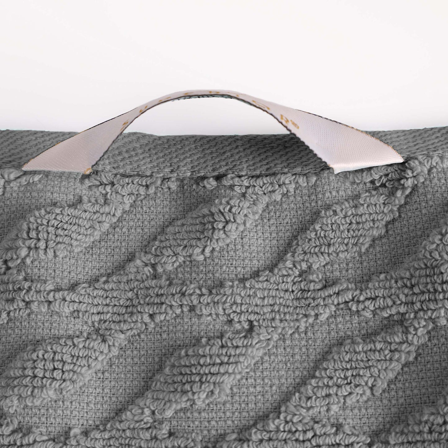 Premium Turkish Cotton Jacquard Herringbone and Solid 8-Piece Towel Set - Grey