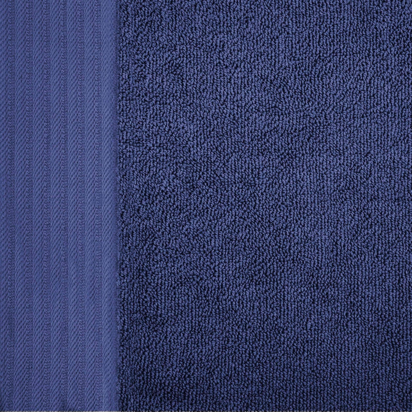 Premium Turkish Cotton Herringbone Solid Assorted 6-Piece Towel Set - Navy Blue