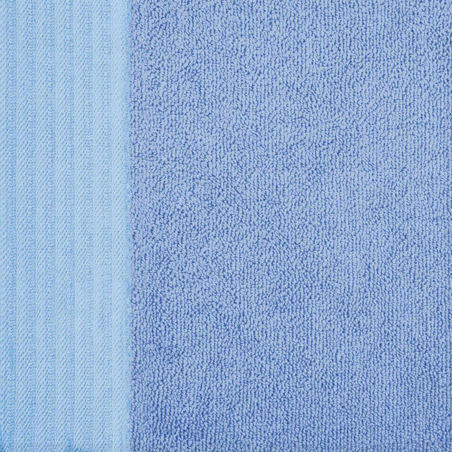 Premium Turkish Cotton Herringbone Solid Assorted 6-Piece Towel Set - Pacific Blue
