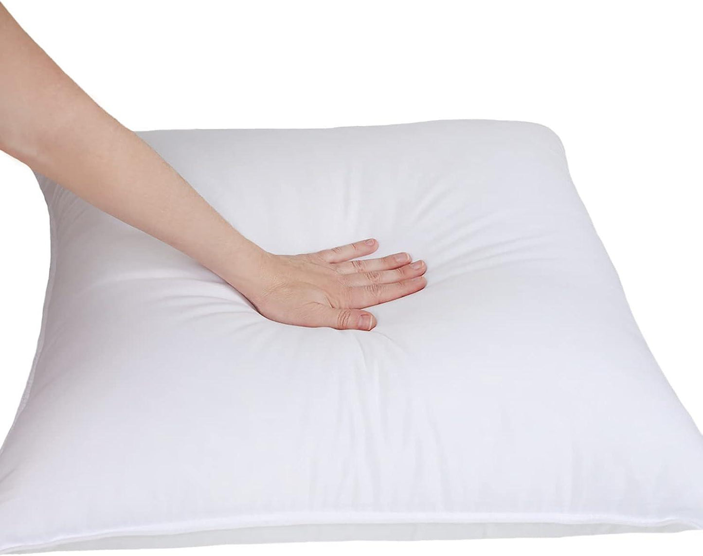 Medium Density Down Alternative Solid Euro Pillows, Set of 2 and 4 - White