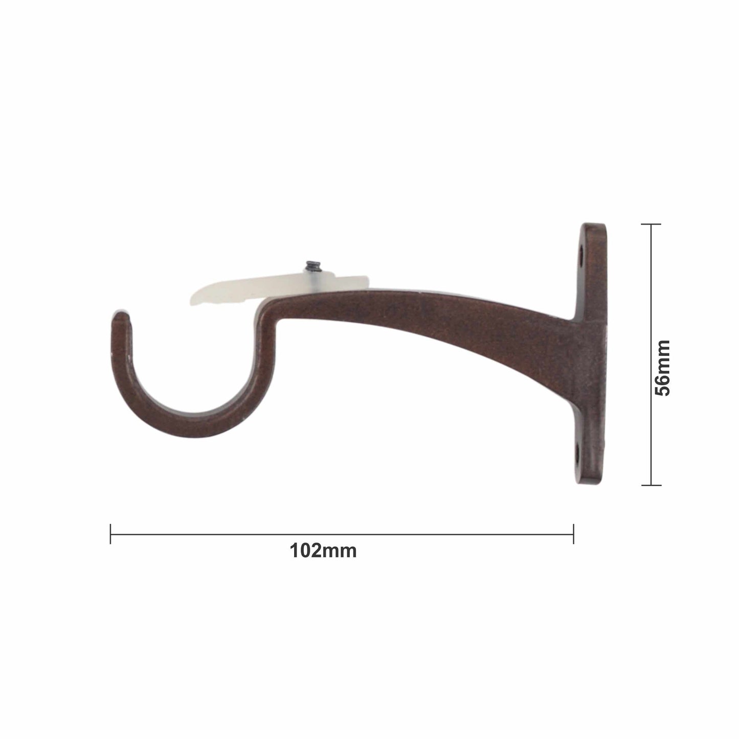 Iron and Wood Almy Adjustable Curtain Rod in Golden Bronze Swirl