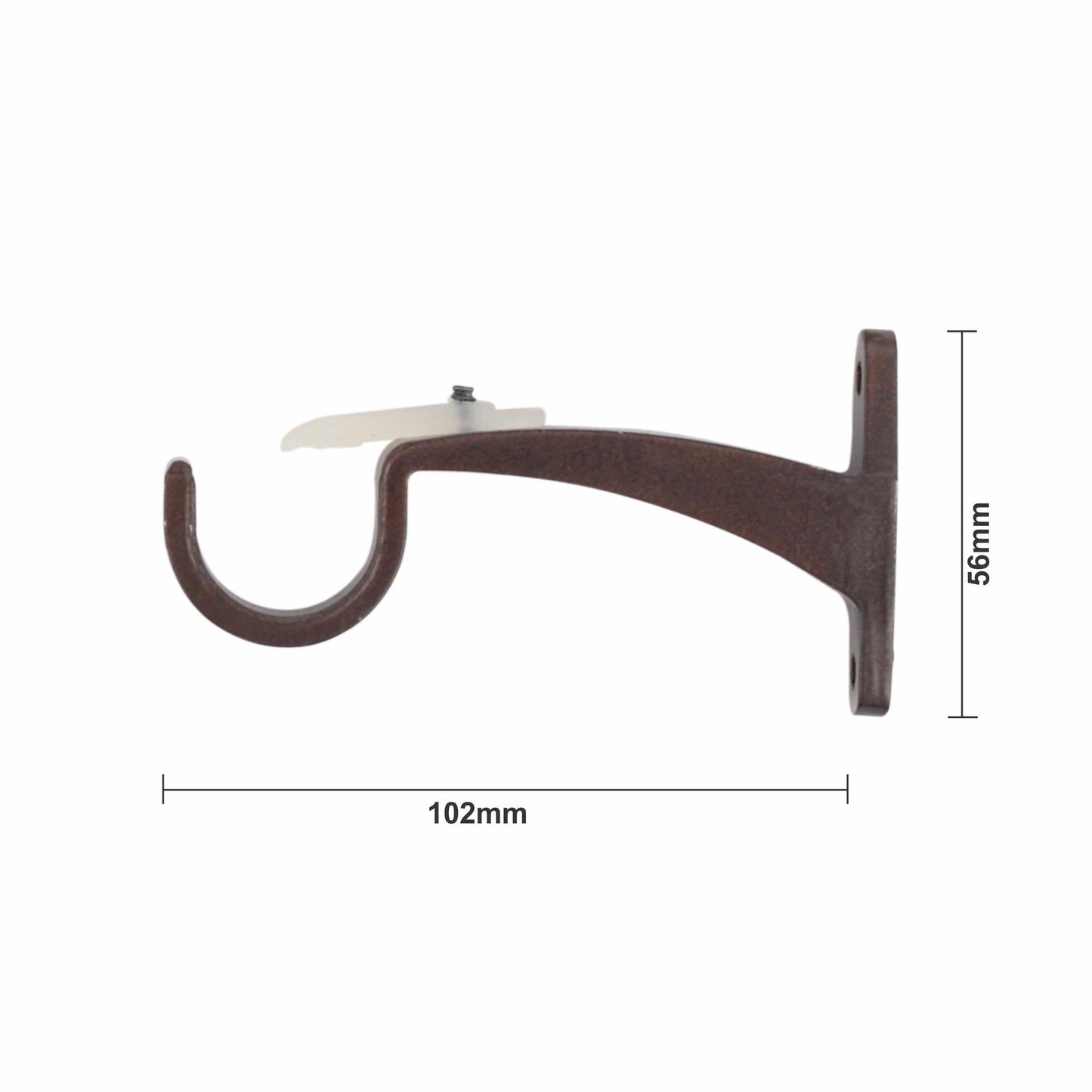 Gilon Expandable Window Curtain Rod with Carved Wooden Ball Finials - Chestnut