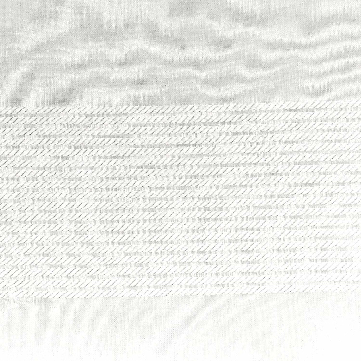 Dalisto Stripes 2-Piece Grommet Sheer Curtain Panel Set - White