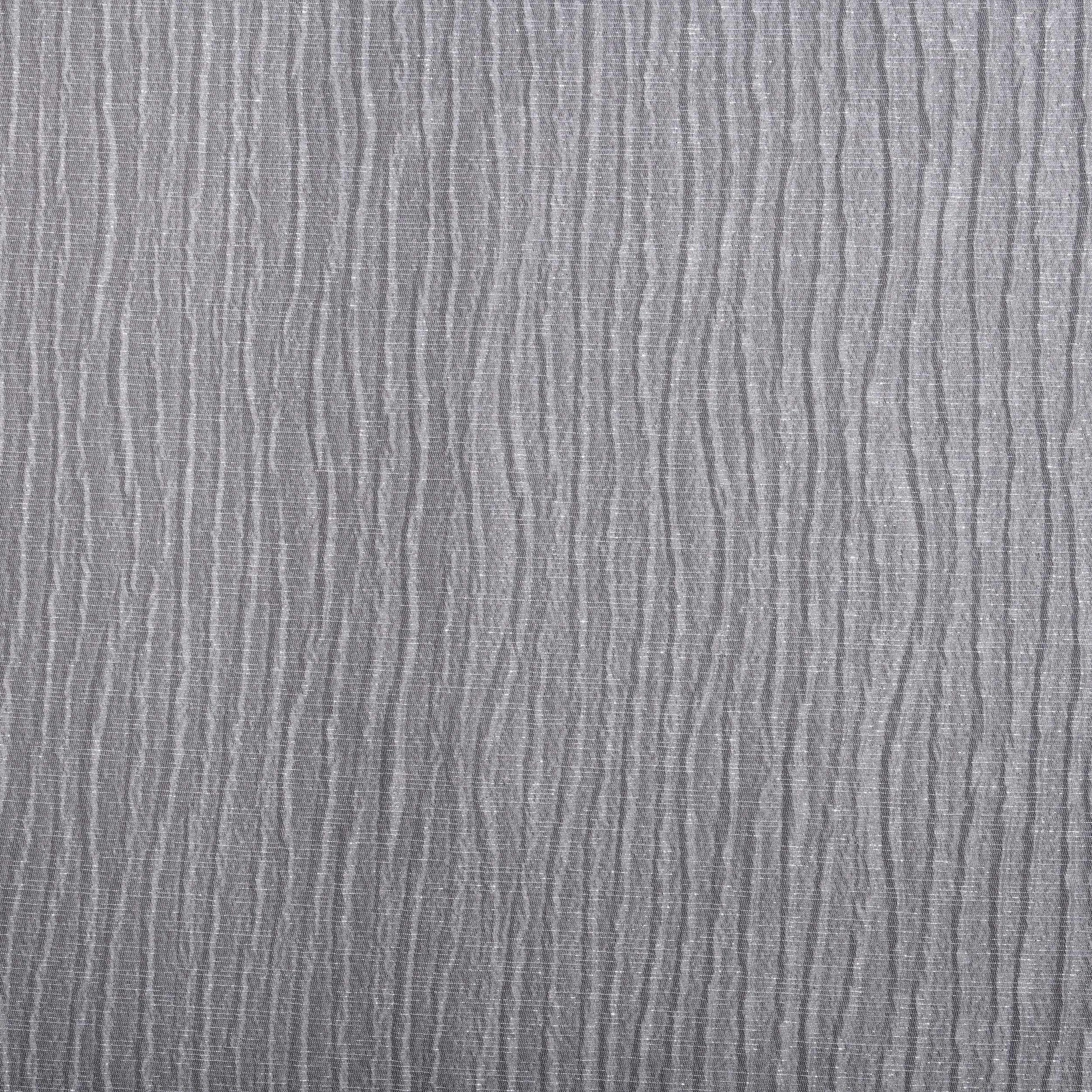 Metallic Jacquard 2-Piece Grommet Curtain Panel Set - Grey
