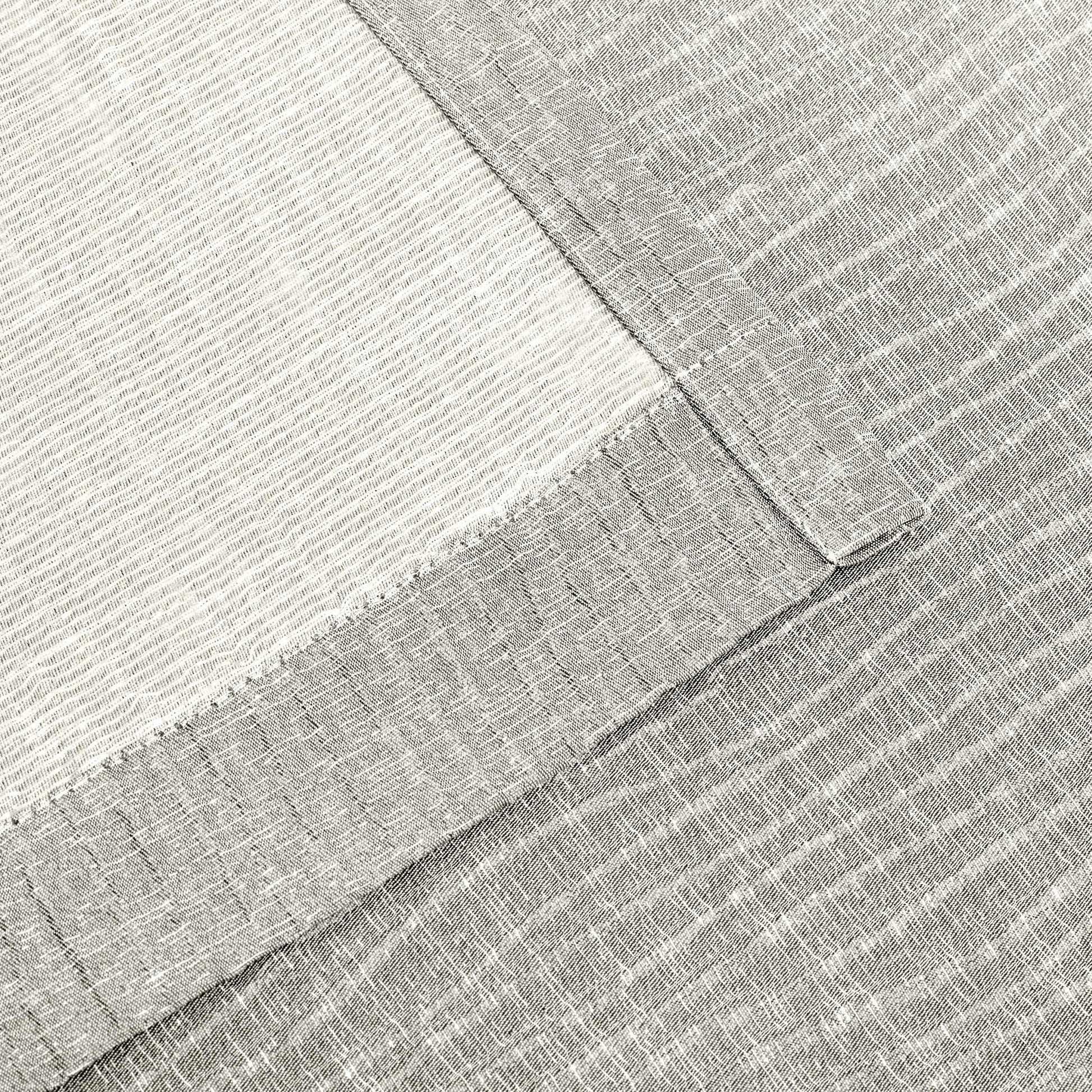Metallic Jacquard 2-Piece Grommet Curtain Panel Set - Silver