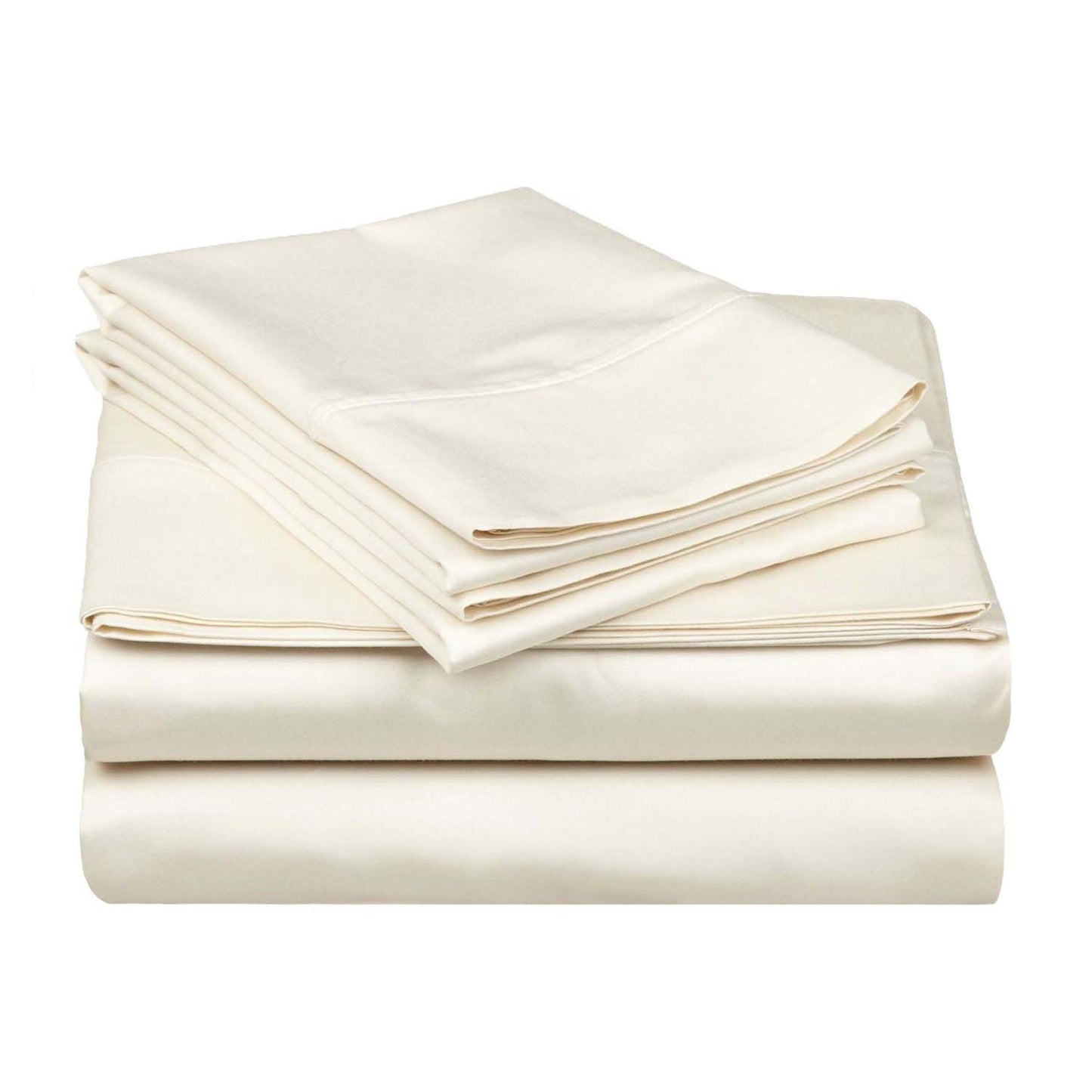 Superior Egyptian Cotton 530 Thread Count Solid Sheet Set - Ivory