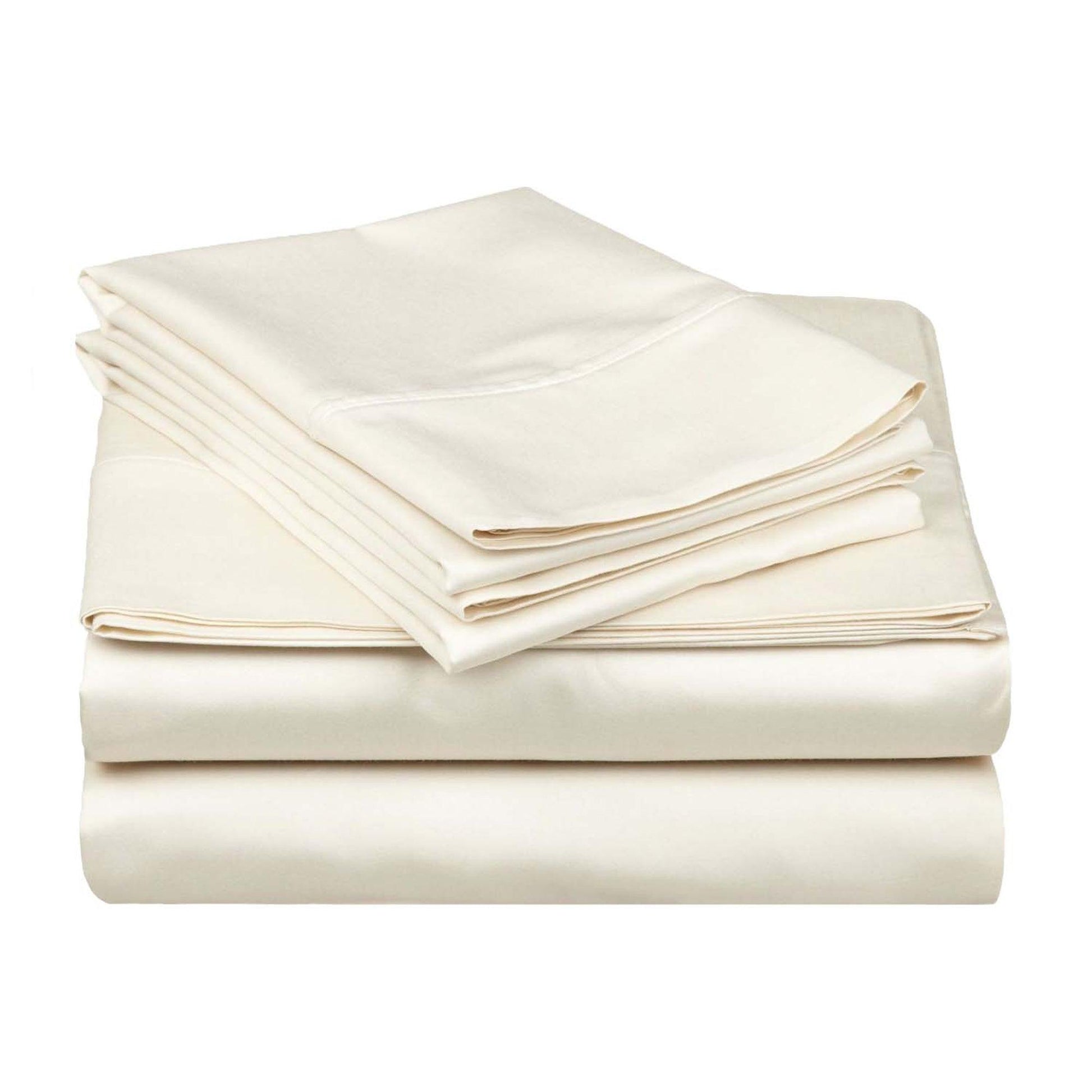 Superior Egyptian Cotton 530 Thread Count Solid Sheet Set - Ivory