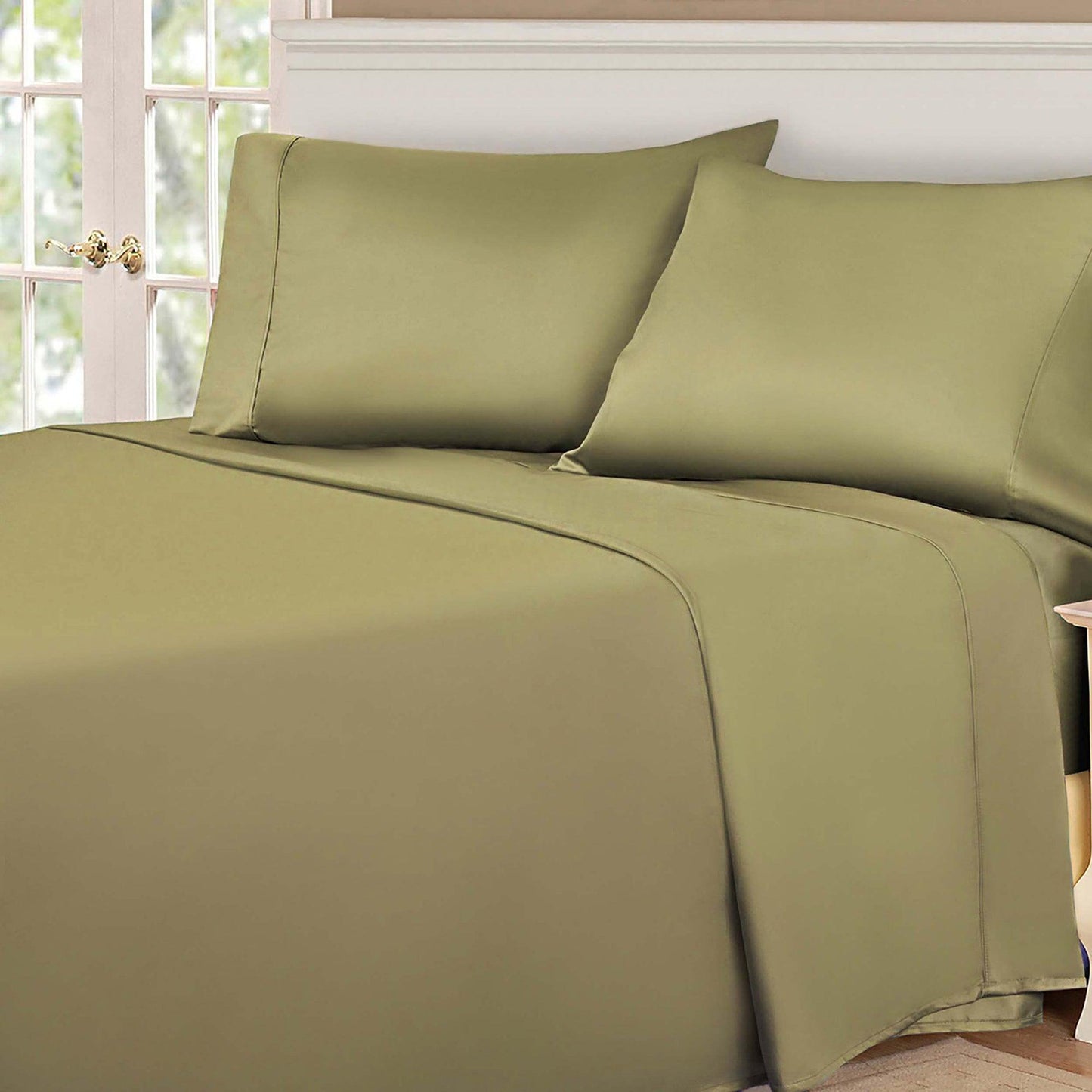 Superior Egyptian Cotton 530 Thread Count Solid Sheet Set - Sage