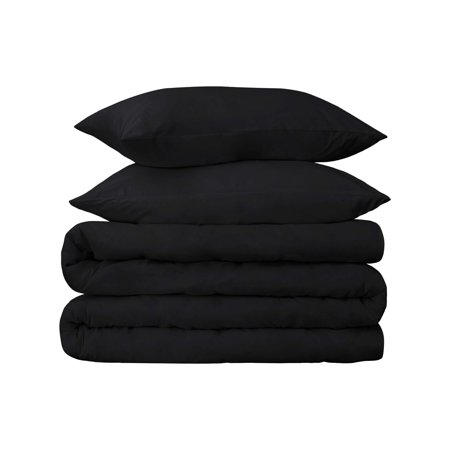 Superior Premium Egyptian Cotton 530 Thread Count Solid Duvet Cover Set - Black