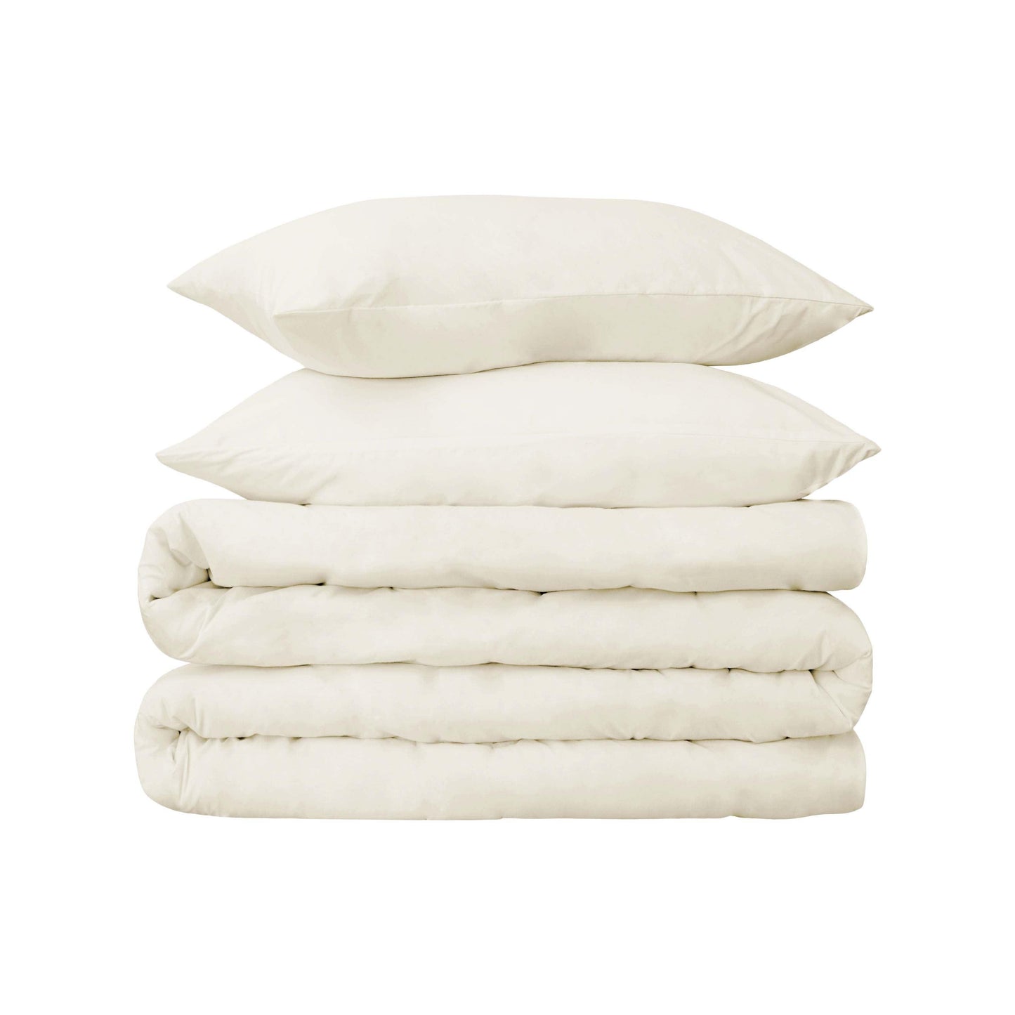 Superior Premium Egyptian Cotton 530 Thread Count Solid Duvet Cover Set - Ivory