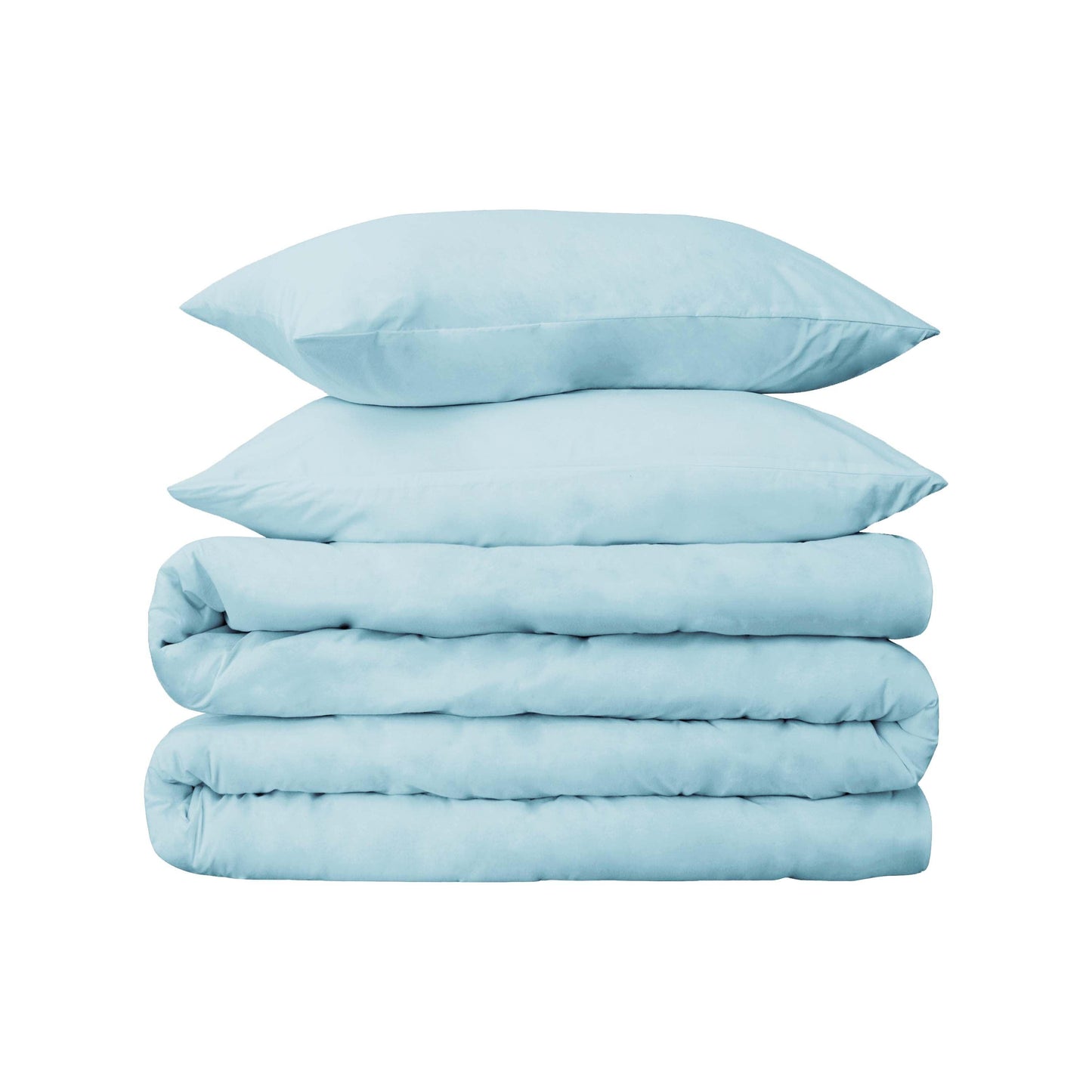 Superior Premium Egyptian Cotton 530 Thread Count Solid Duvet Cover Set - Light Bllue
