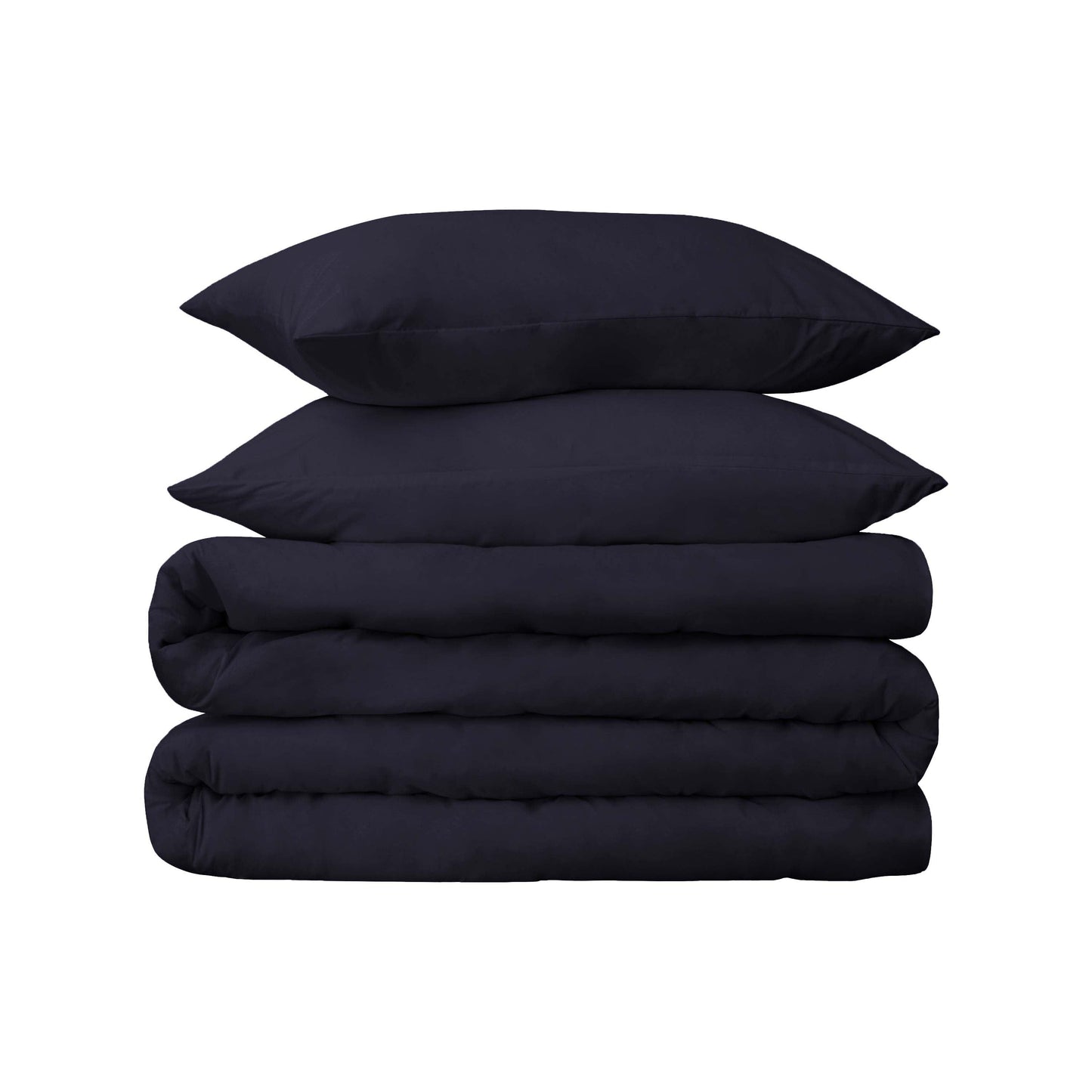 Superior Premium Egyptian Cotton 530 Thread Count Solid Duvet Cover Set - Navy Blue