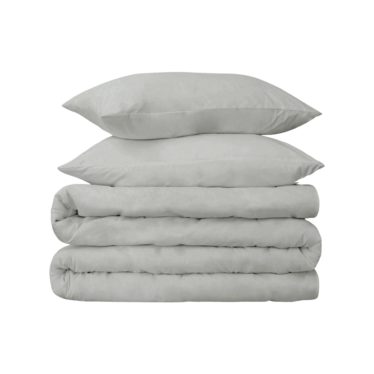 Superior Premium Egyptian Cotton 530 Thread Count Solid Duvet Cover Set - Platinum