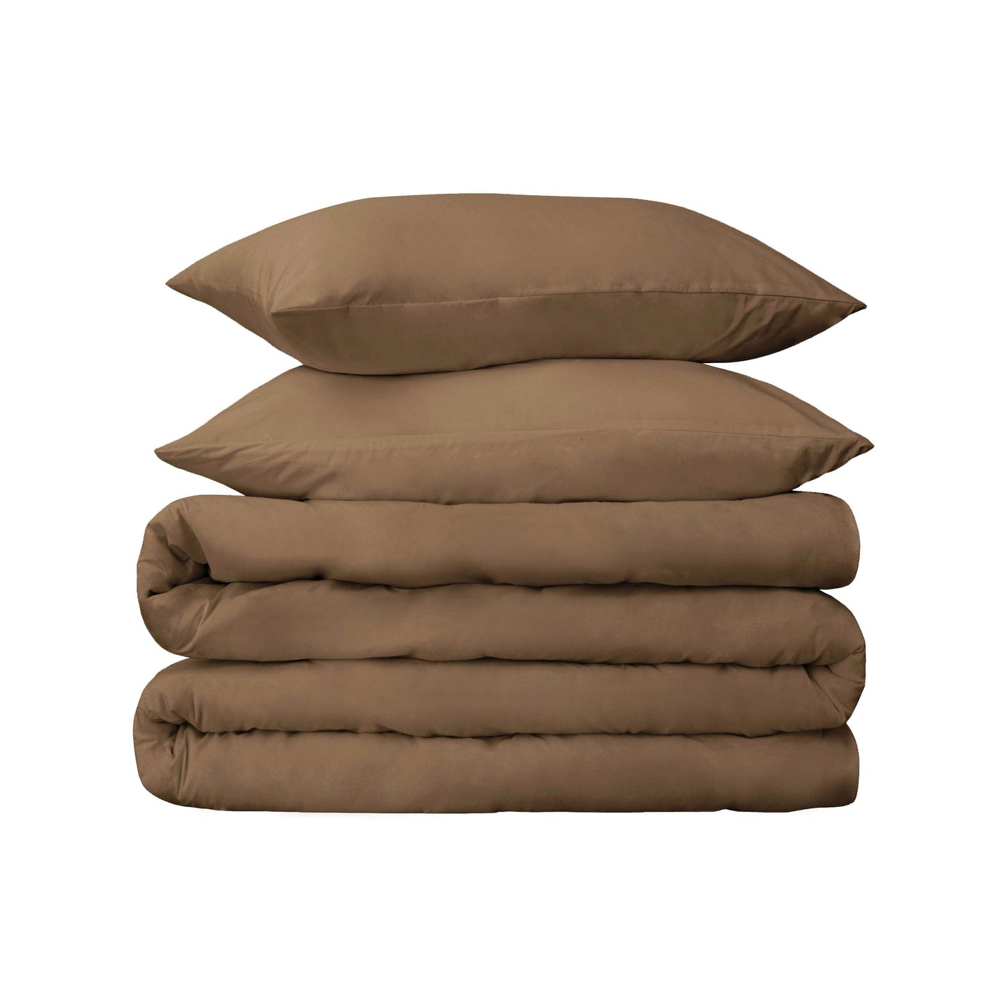 Superior Premium Egyptian Cotton 530 Thread Count Solid Duvet Cover Set - Taupe
