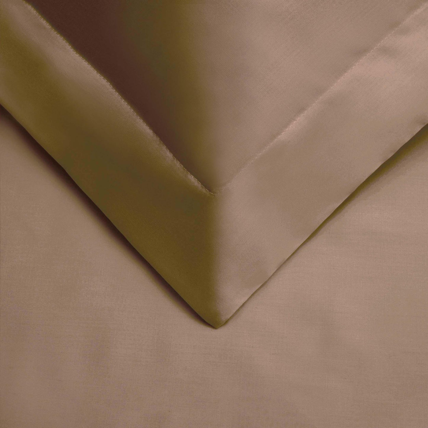 Superior Premium Egyptian Cotton 530 Thread Count Solid Duvet Cover Set - Taupe