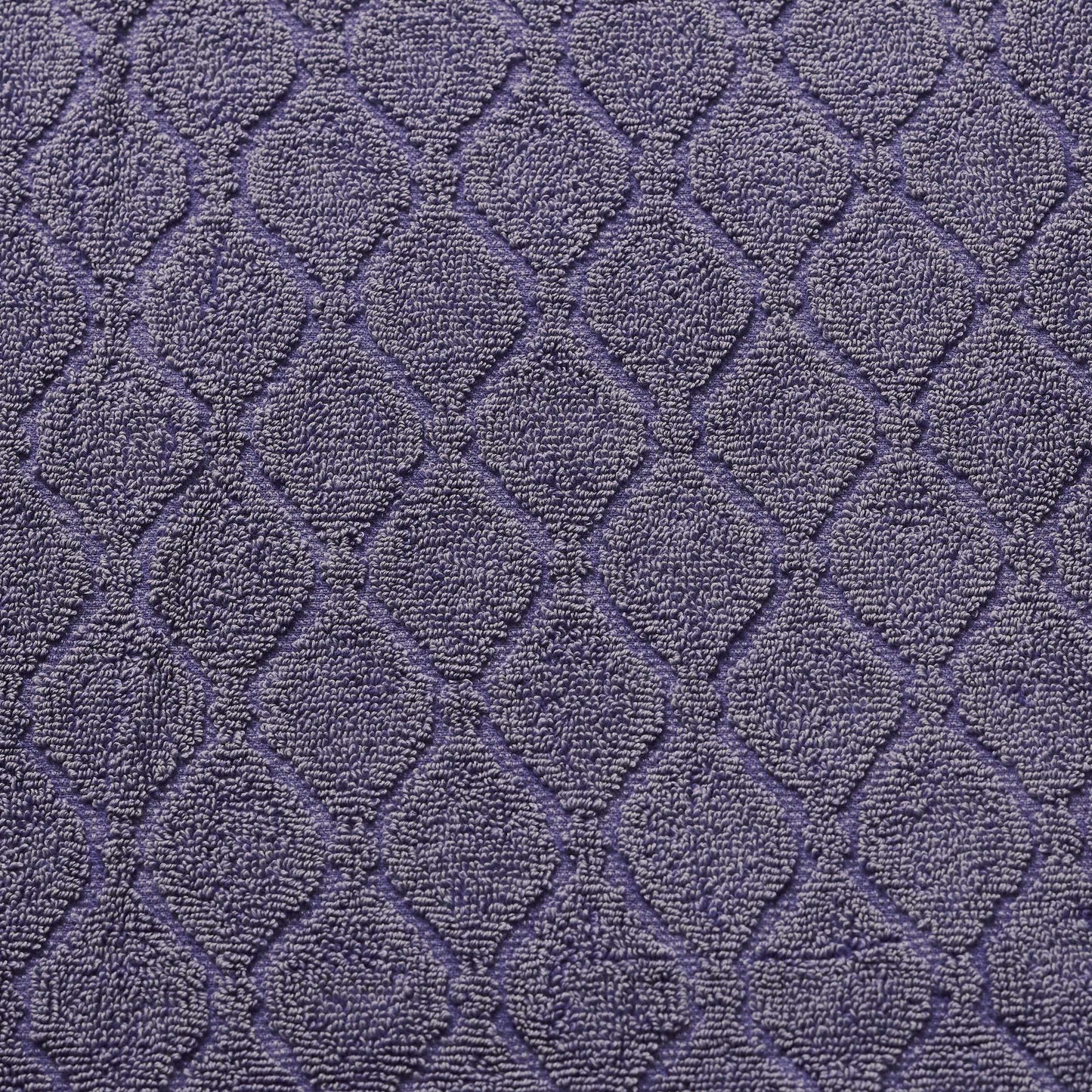 Denim Wash Jacquard 6-Piece Cotton Bath Towel Set - Lilac