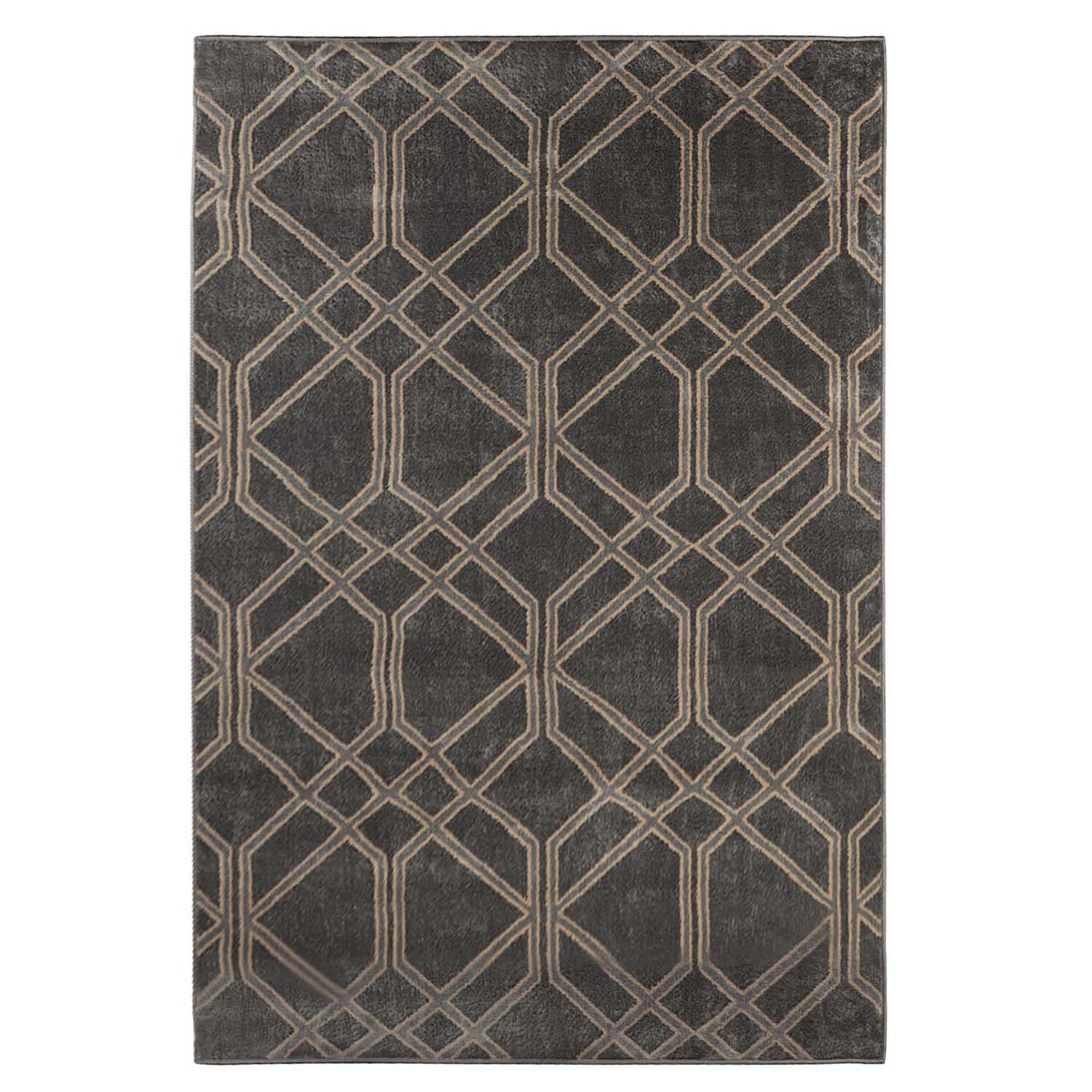 Superior Abner Modern Geometric Diamond Indoor Area Rug or Runner - Black