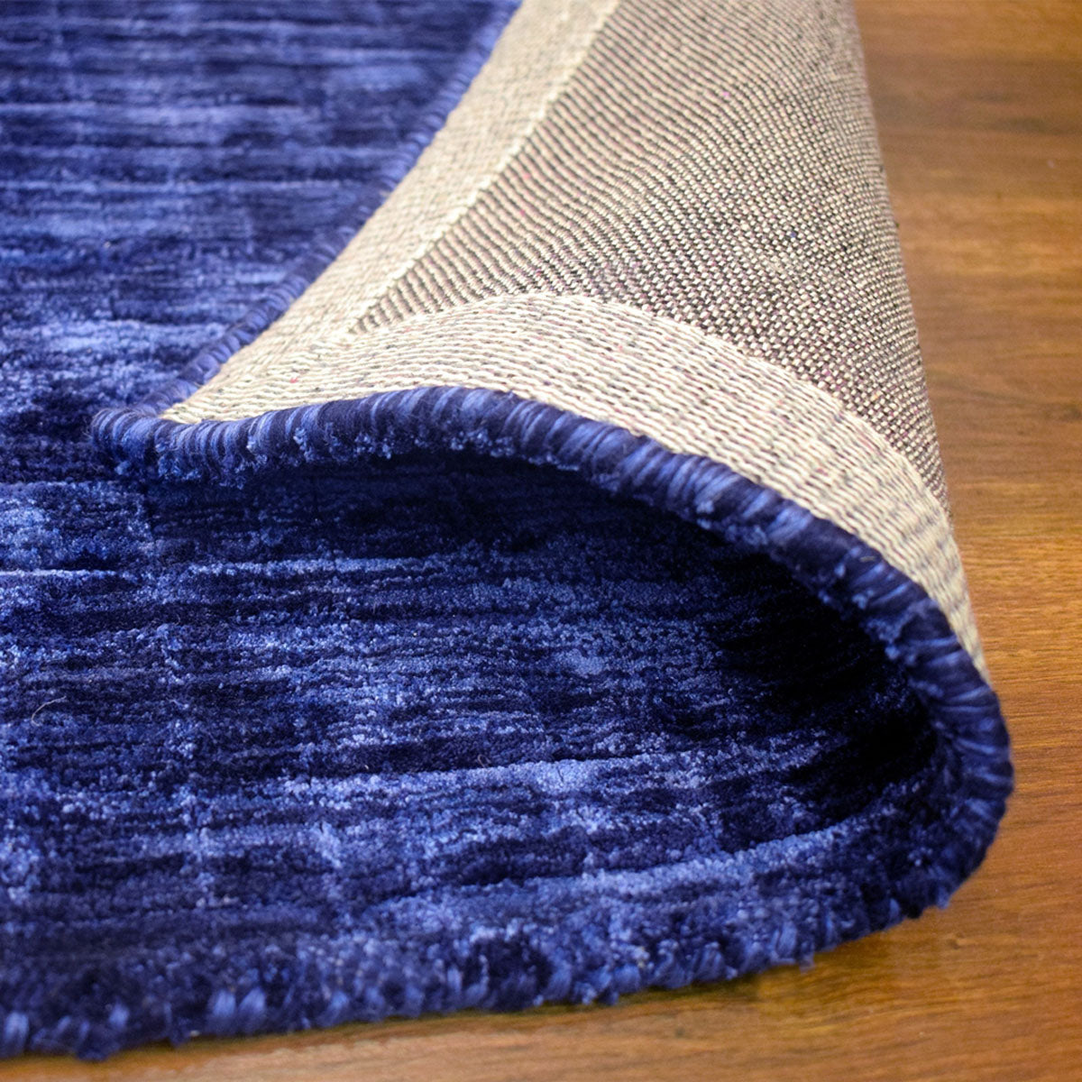 Superior Chalkboard Hand-Woven Viscose Modern Abstract Indoor Area Rug, 5 ft. x 8 ft - Navy Blue