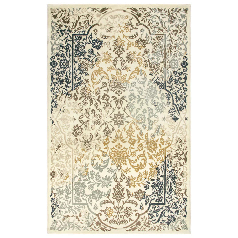 Ariza Oriental Floral Indoor Area Rug or Runner Rug - Ivory