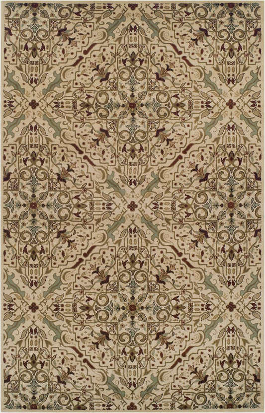 Camille Traditional Floral Medallion Scroll Indoor Area Rug - Multicolor