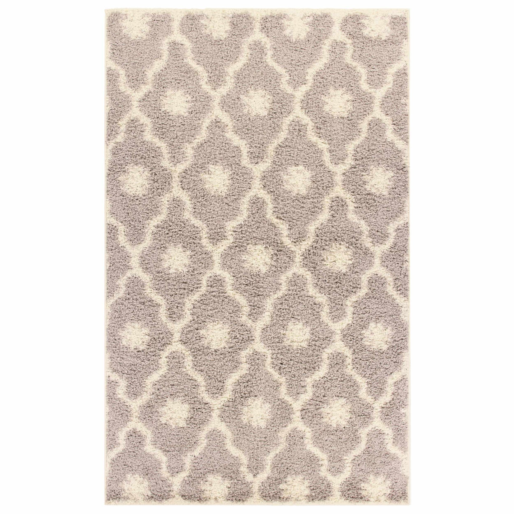 Alyssum Contemporary Geometric Trellis Indoor Shag Area Rug