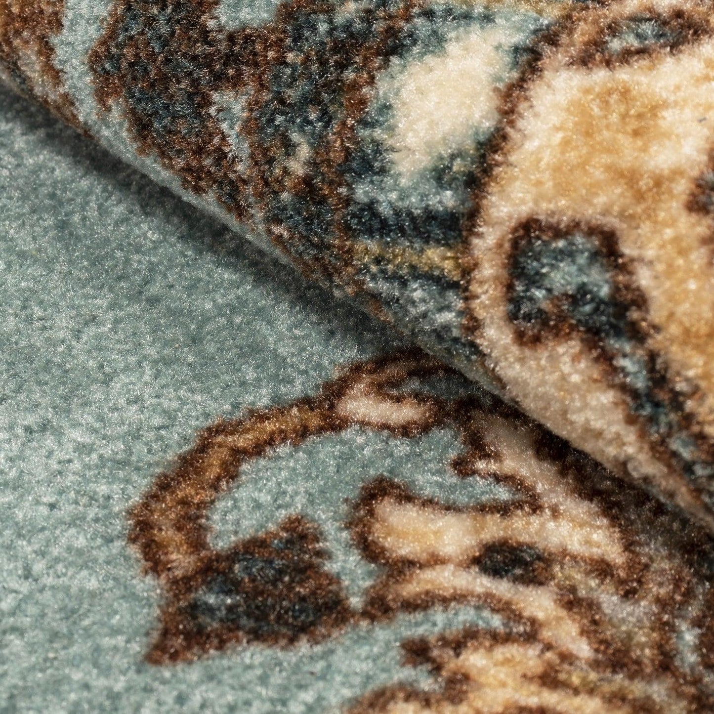 Aviva Non-Slip Floral Medallion Indoor Washable Area Rug or Runner Rug