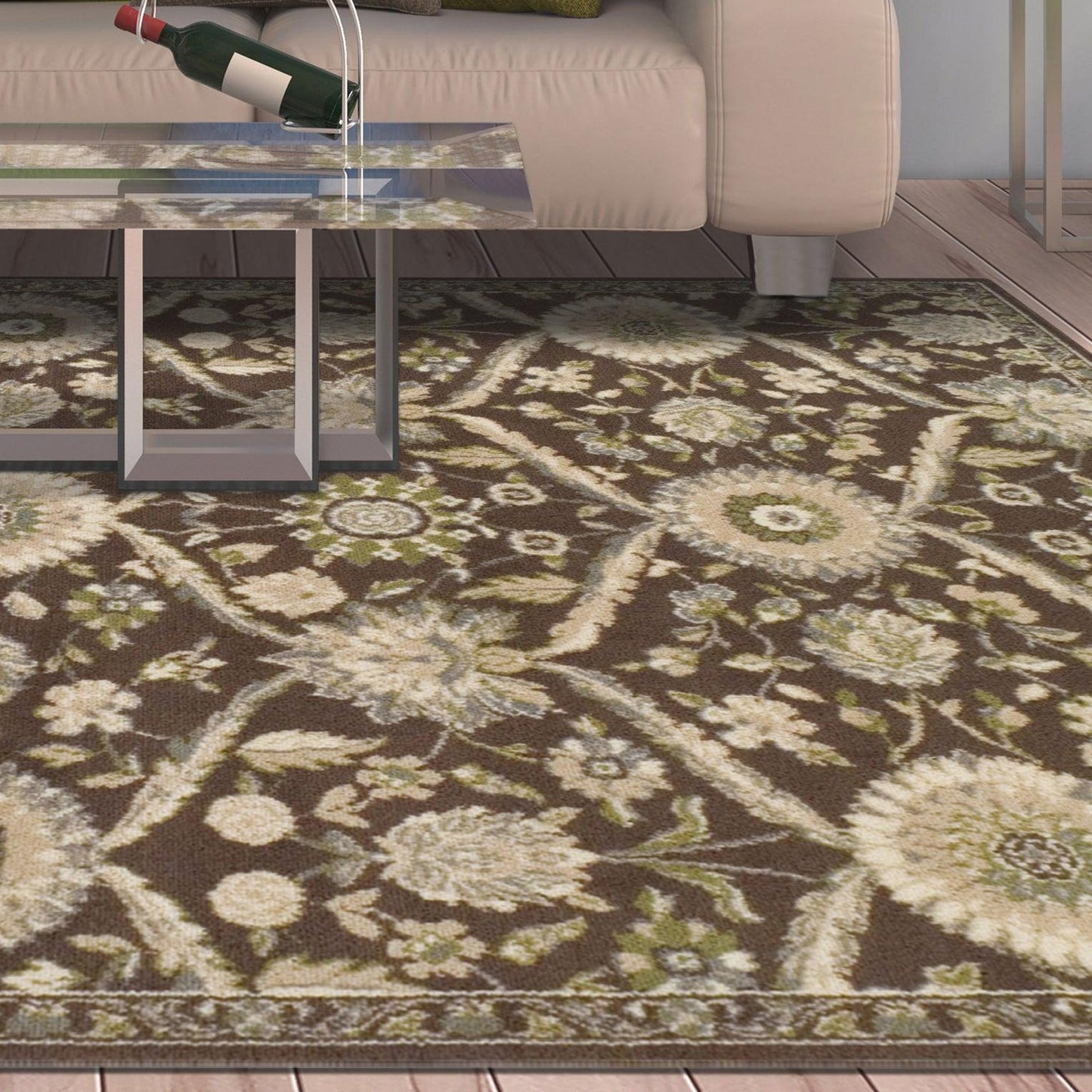 Chandler Vintage Floral Damask Area Rug